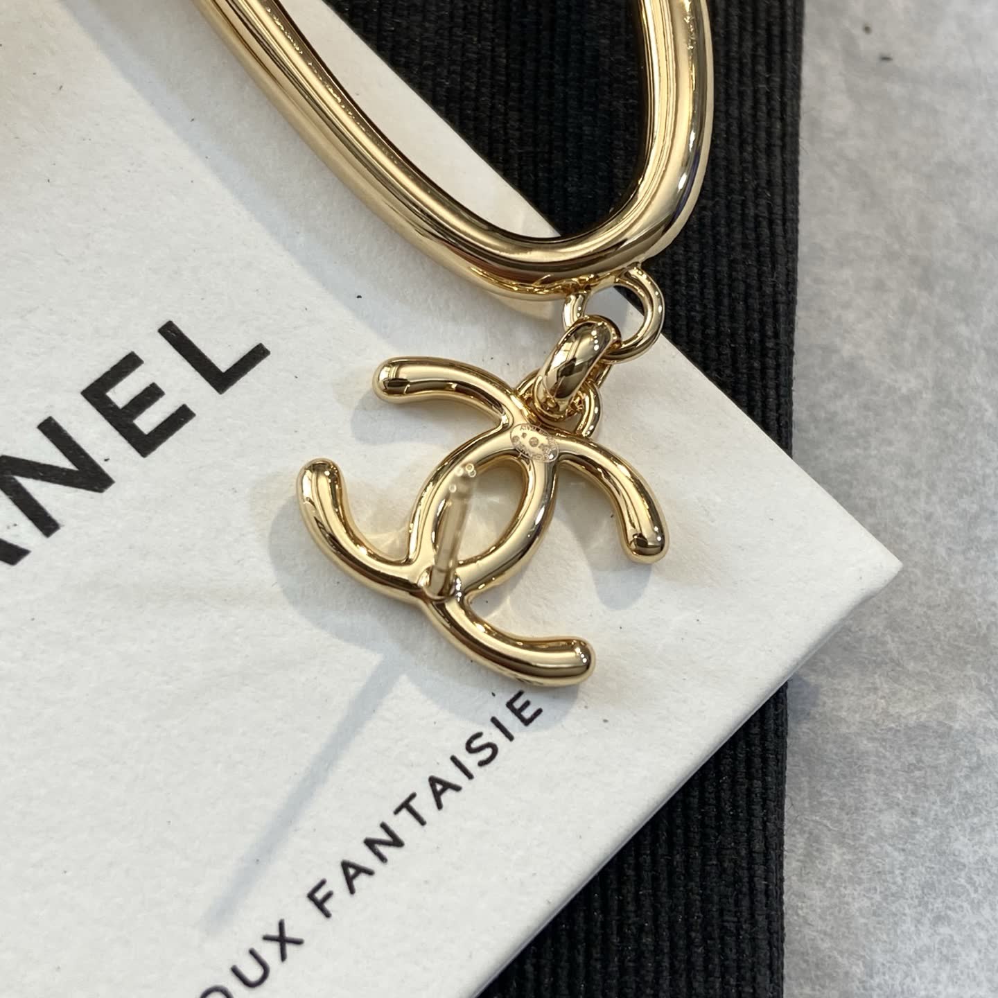 Chanel CC Logo Teardrop Earrings