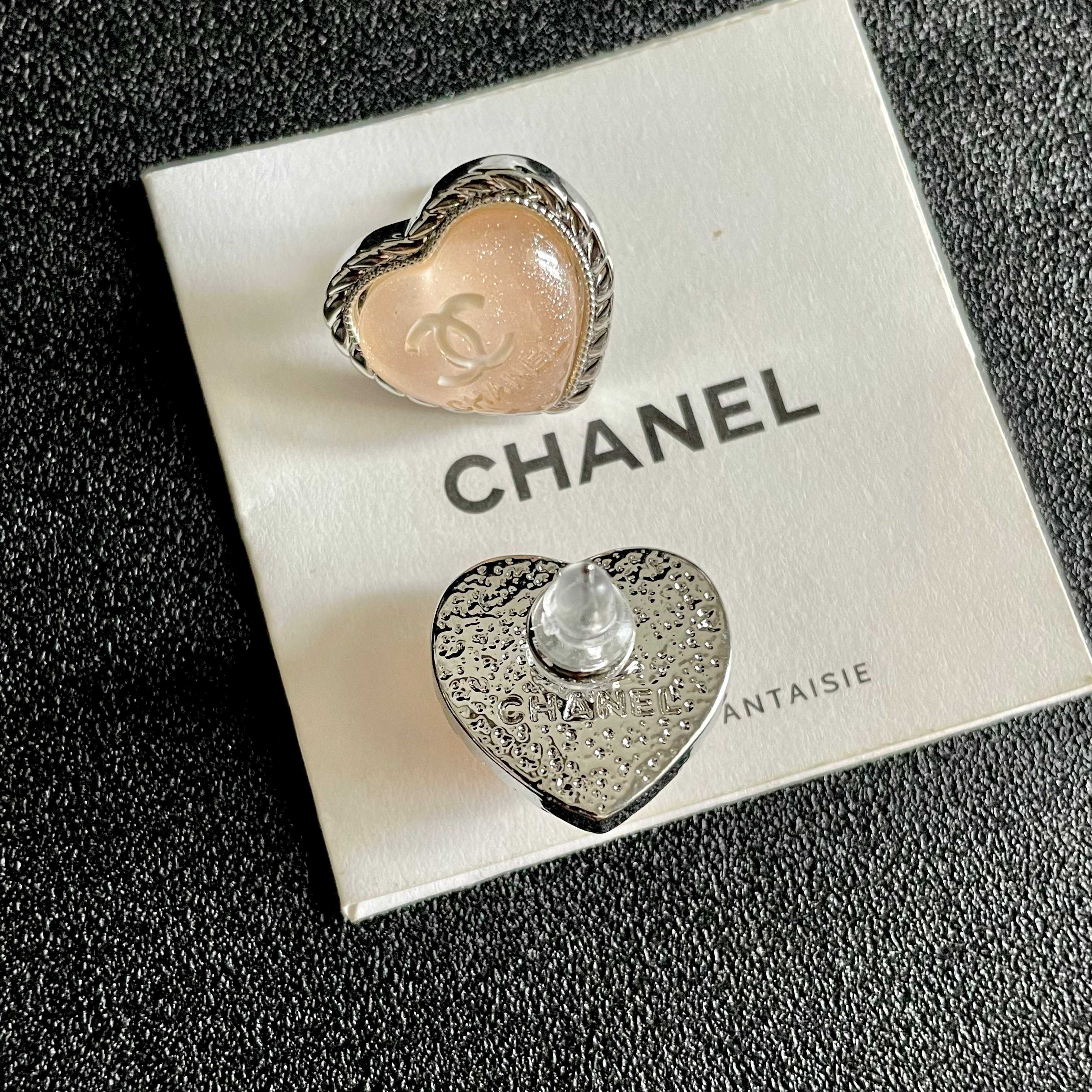 Chanel Heart Stud Earrings