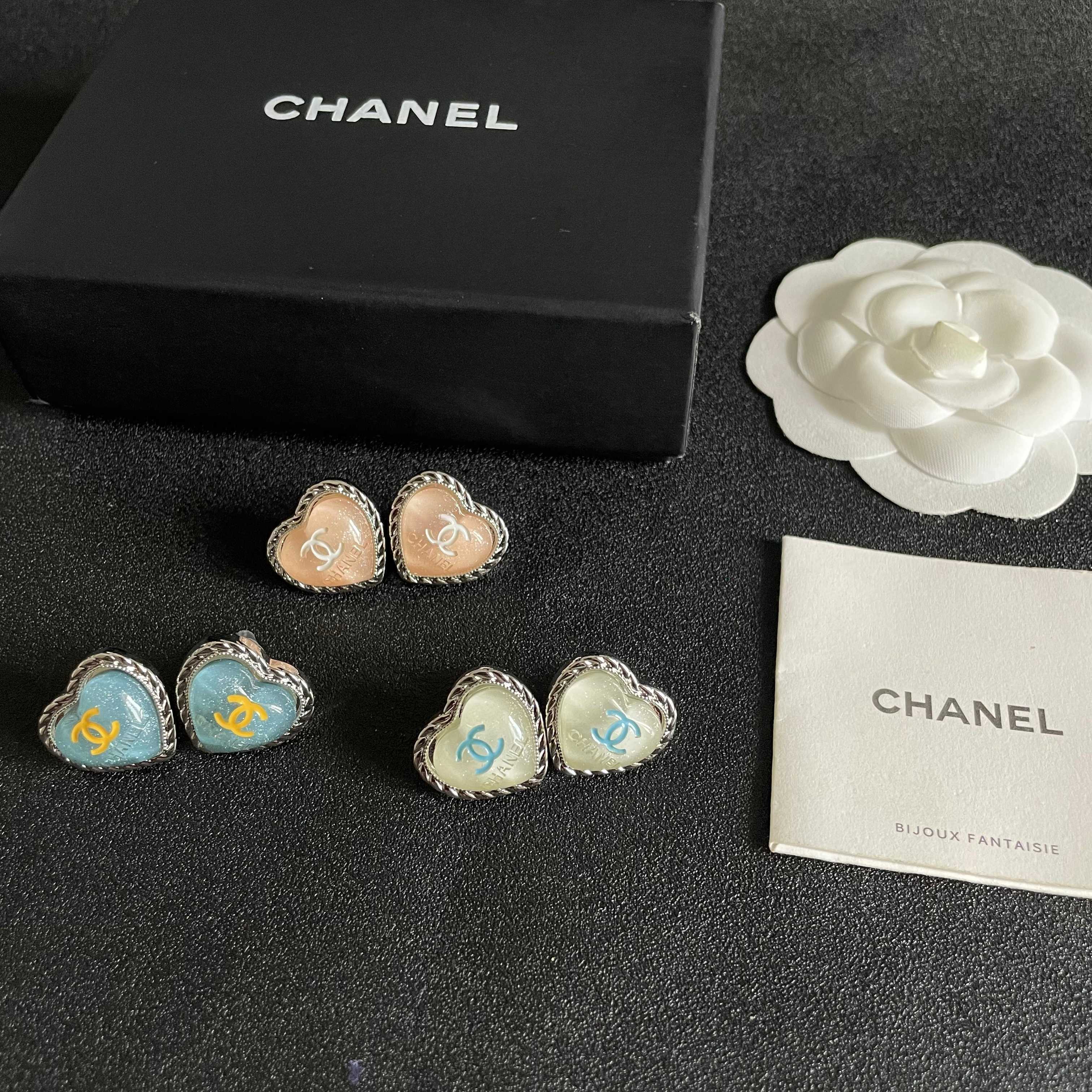 Chanel Heart-Shaped Earrings