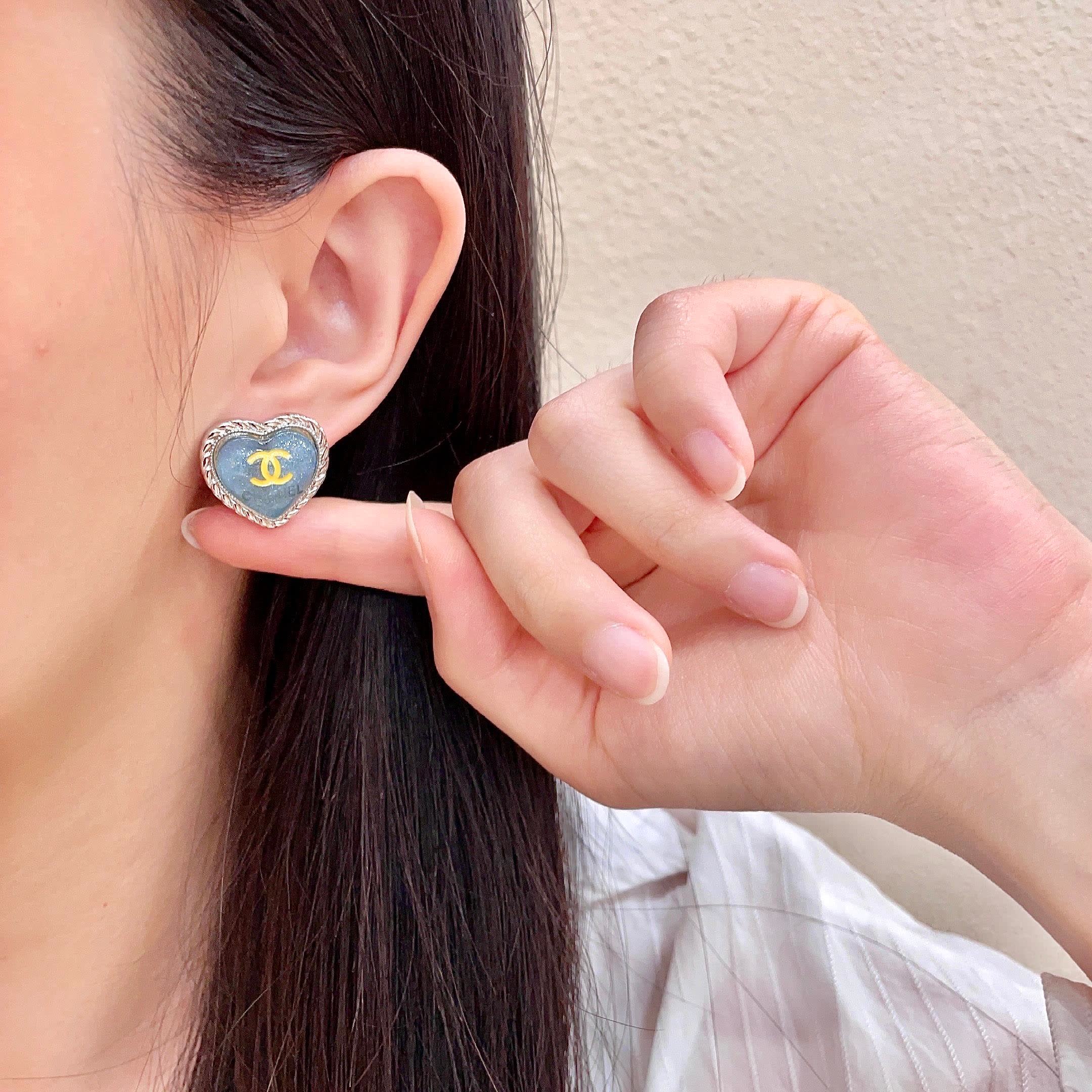 Chanel Heart-Shaped Earrings