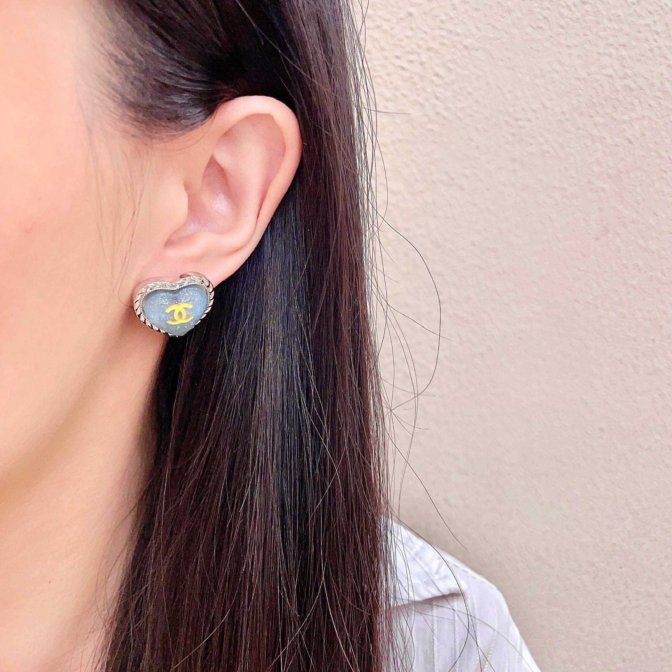 Chanel Heart-Shaped Earrings