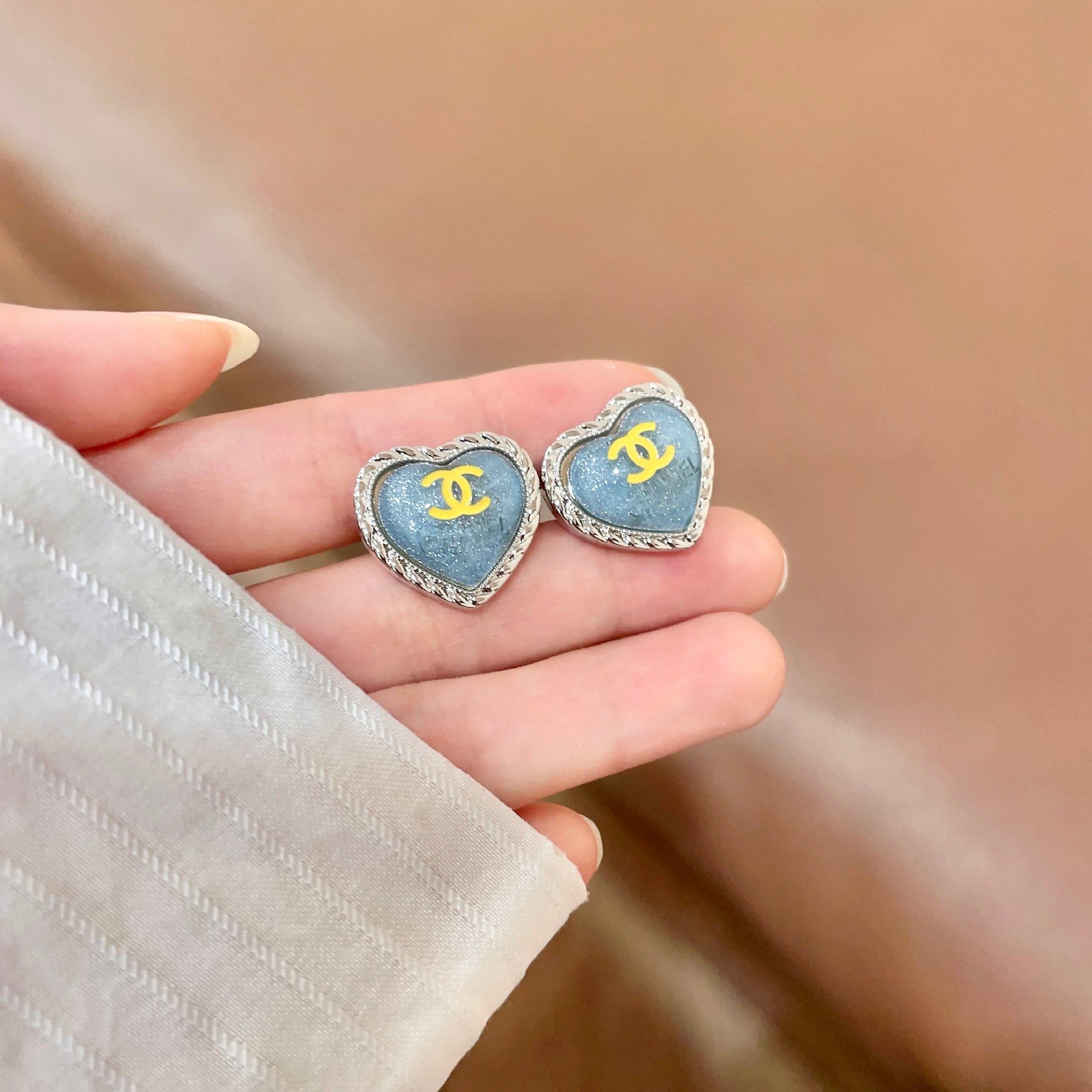 Chanel Heart-Shaped Earrings