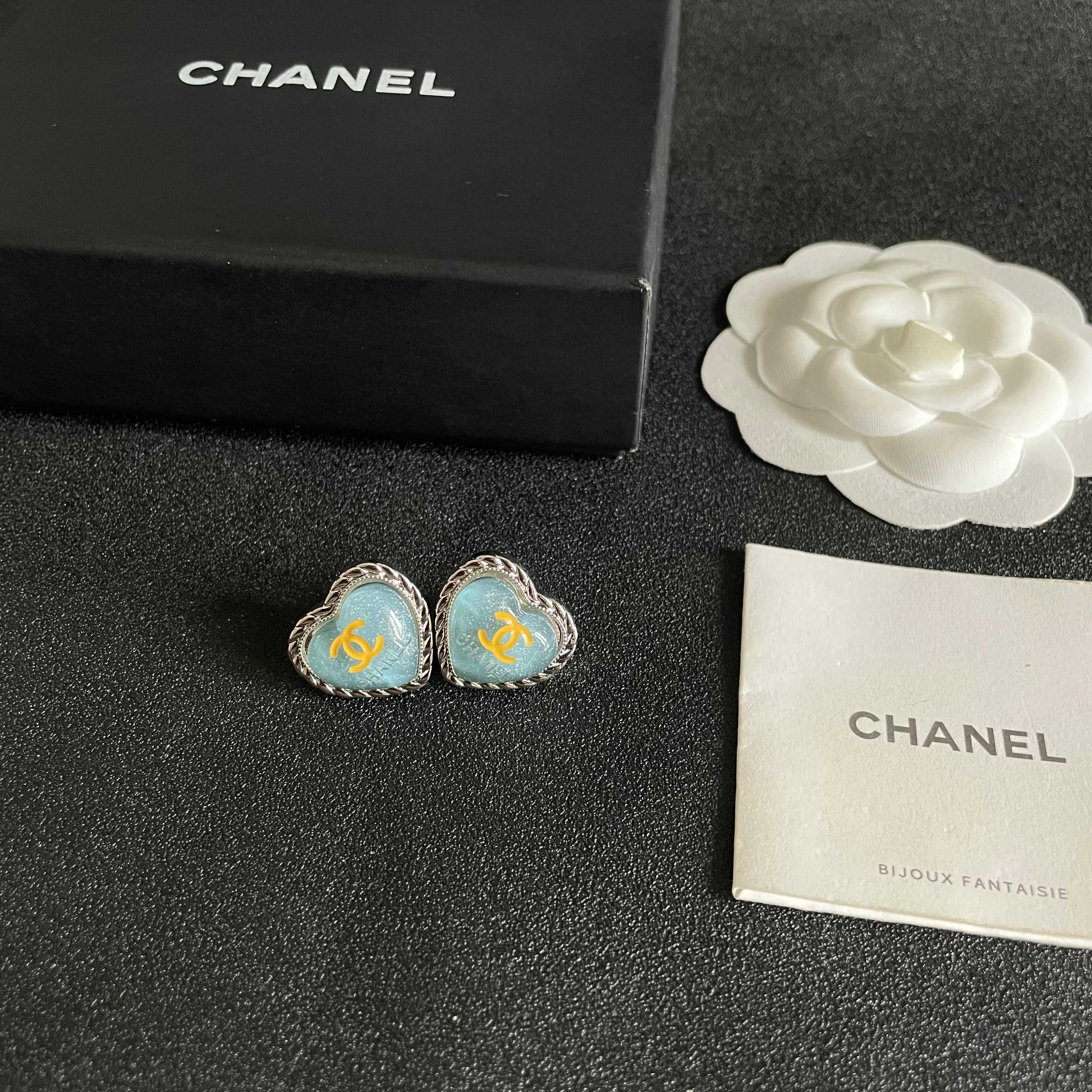 Chanel Heart-Shaped Earrings