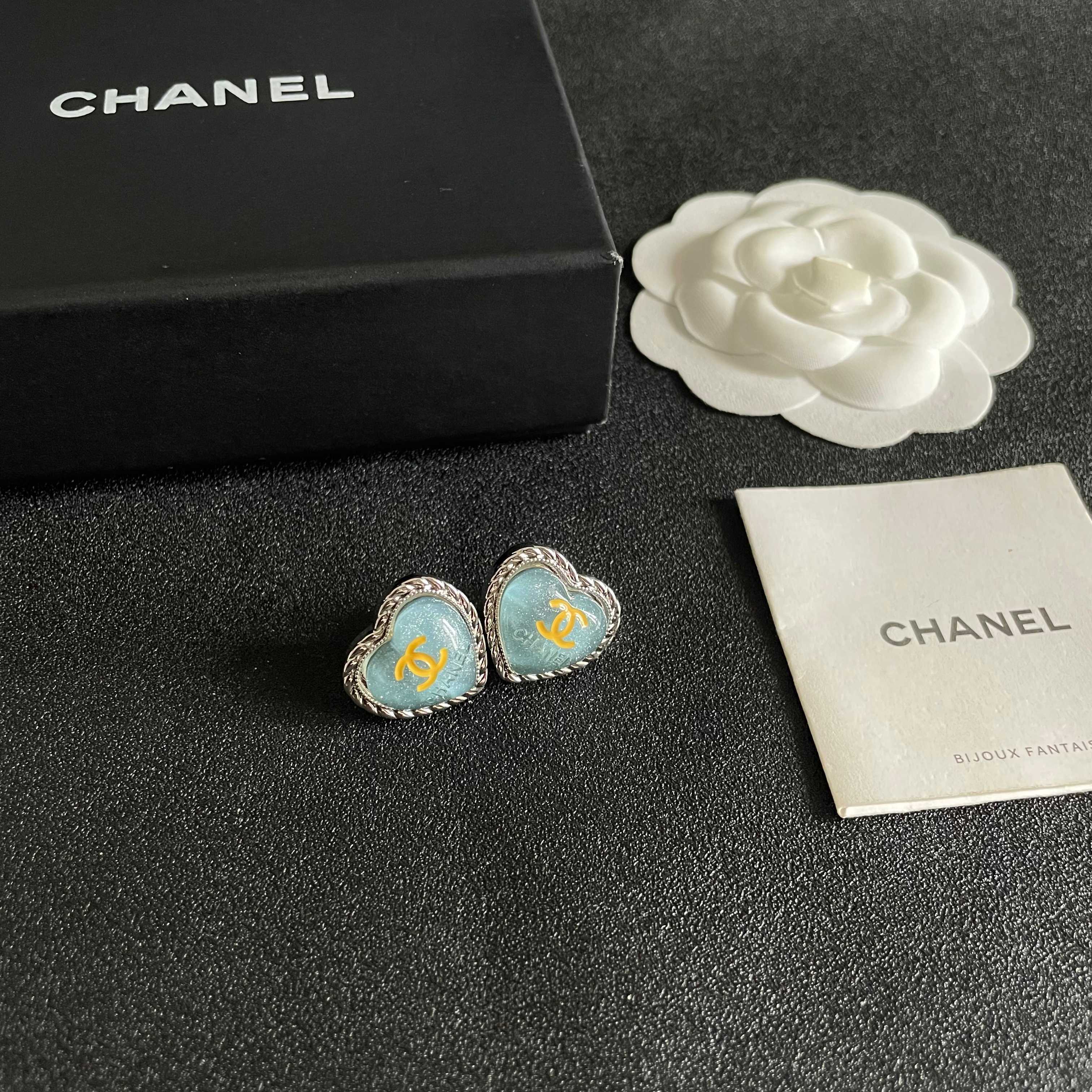 Chanel Heart-Shaped Earrings