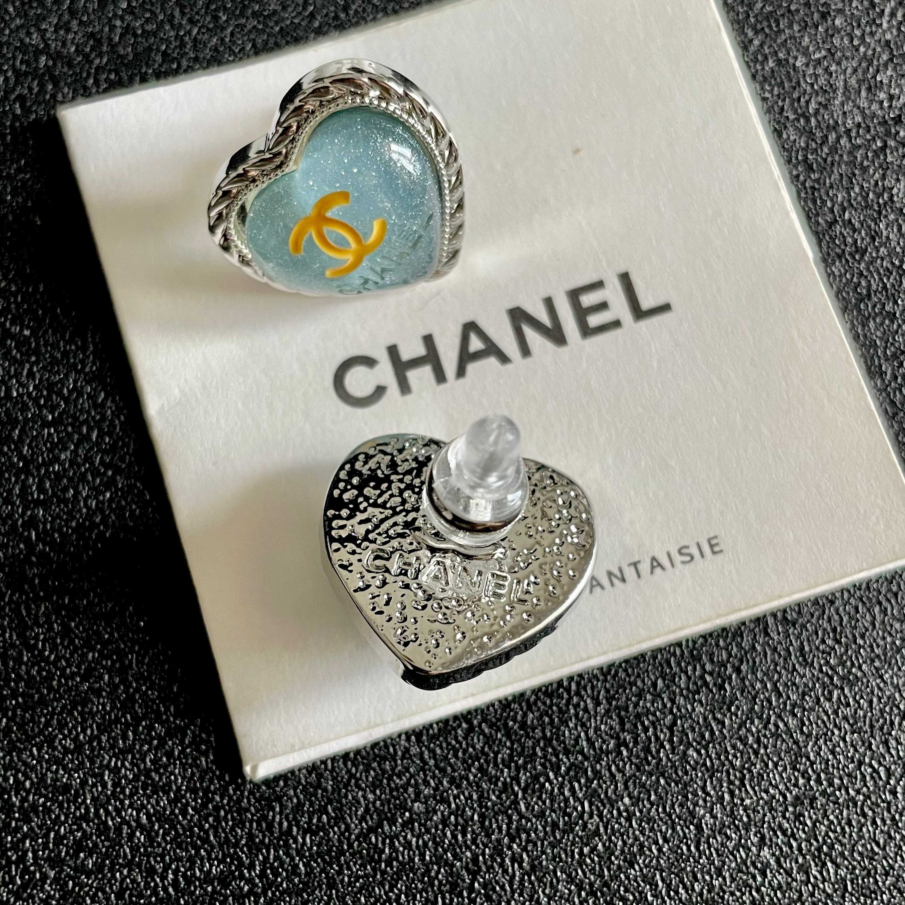 Chanel Heart-Shaped Earrings
