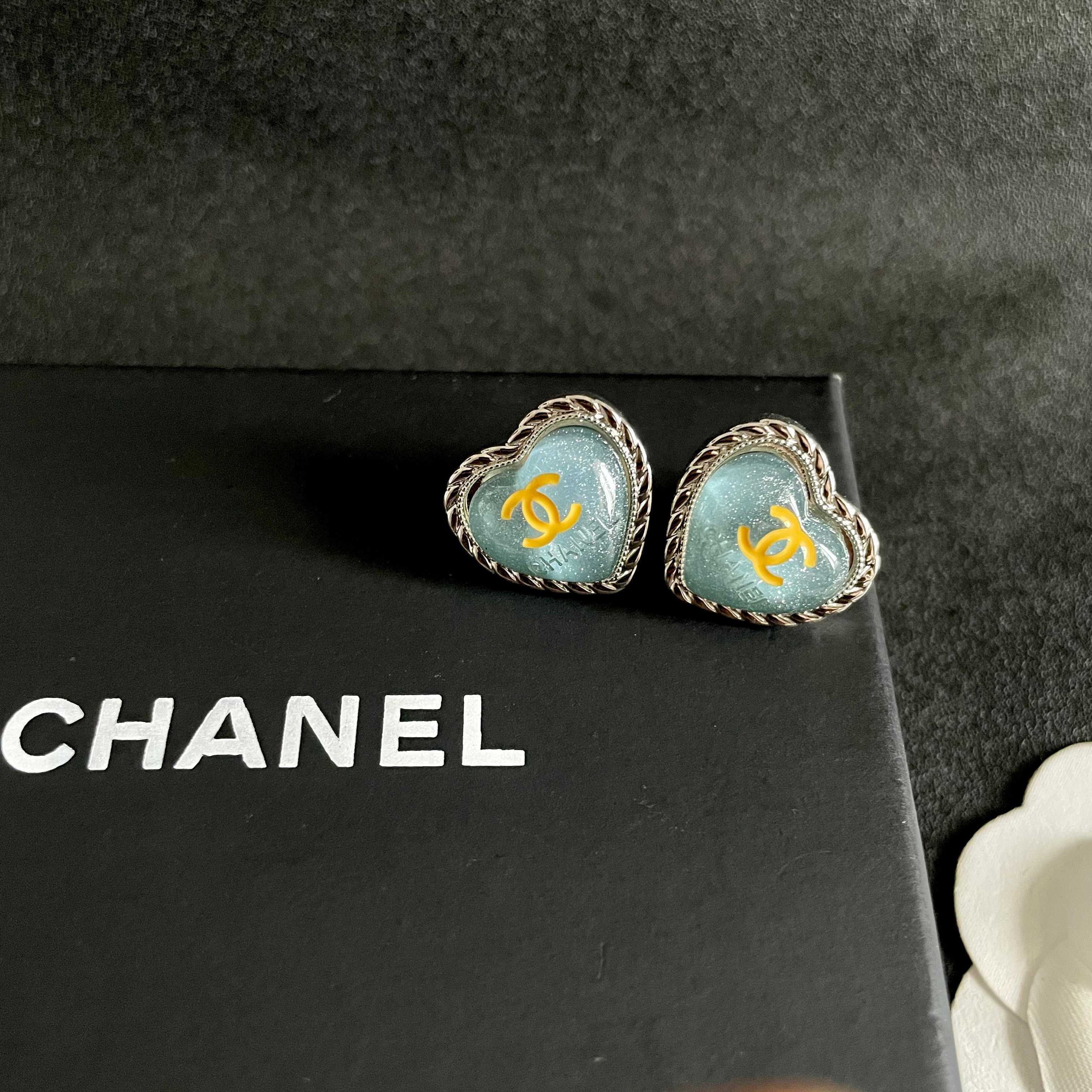 Chanel Heart-Shaped Earrings