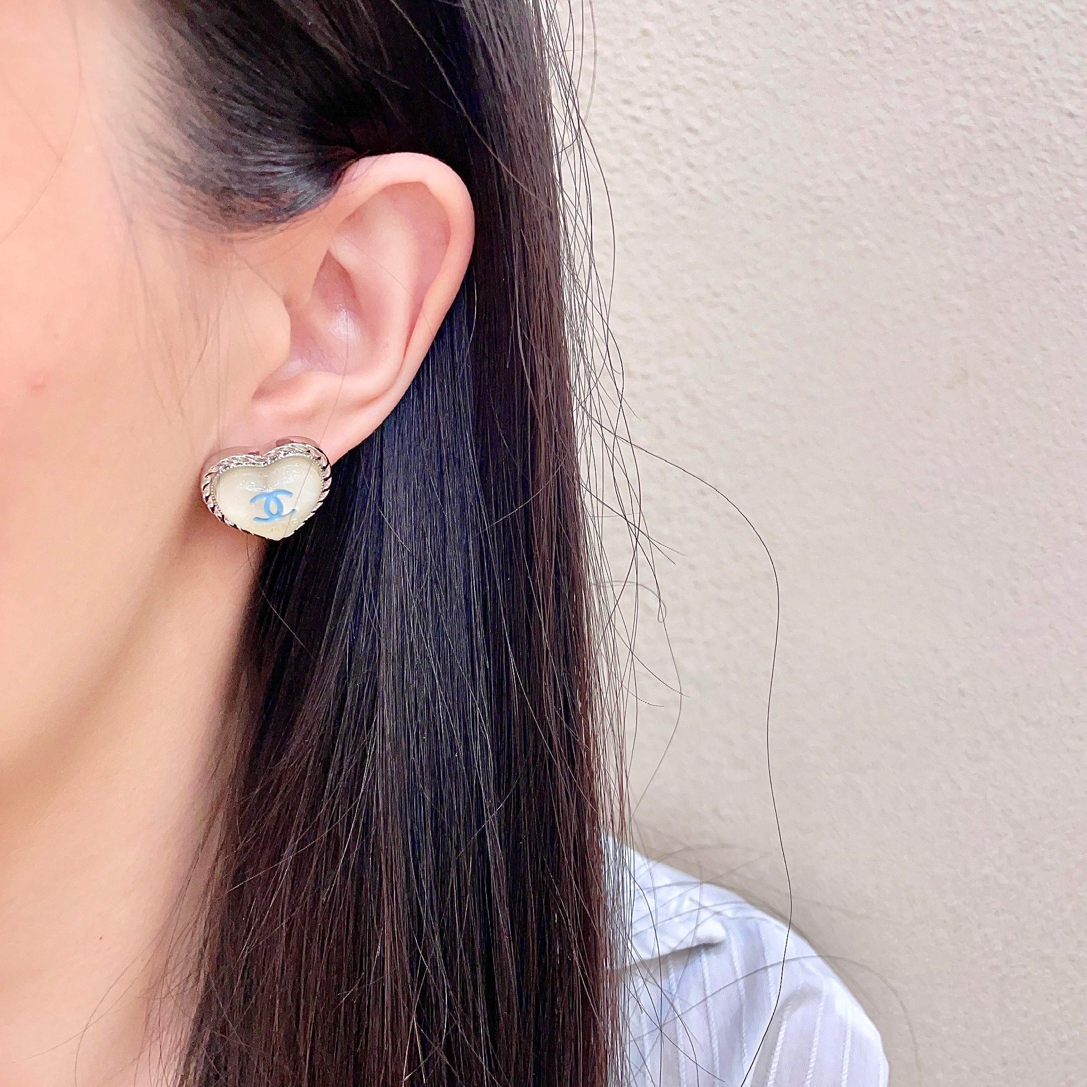 Chanel Heart-Shaped Earrings