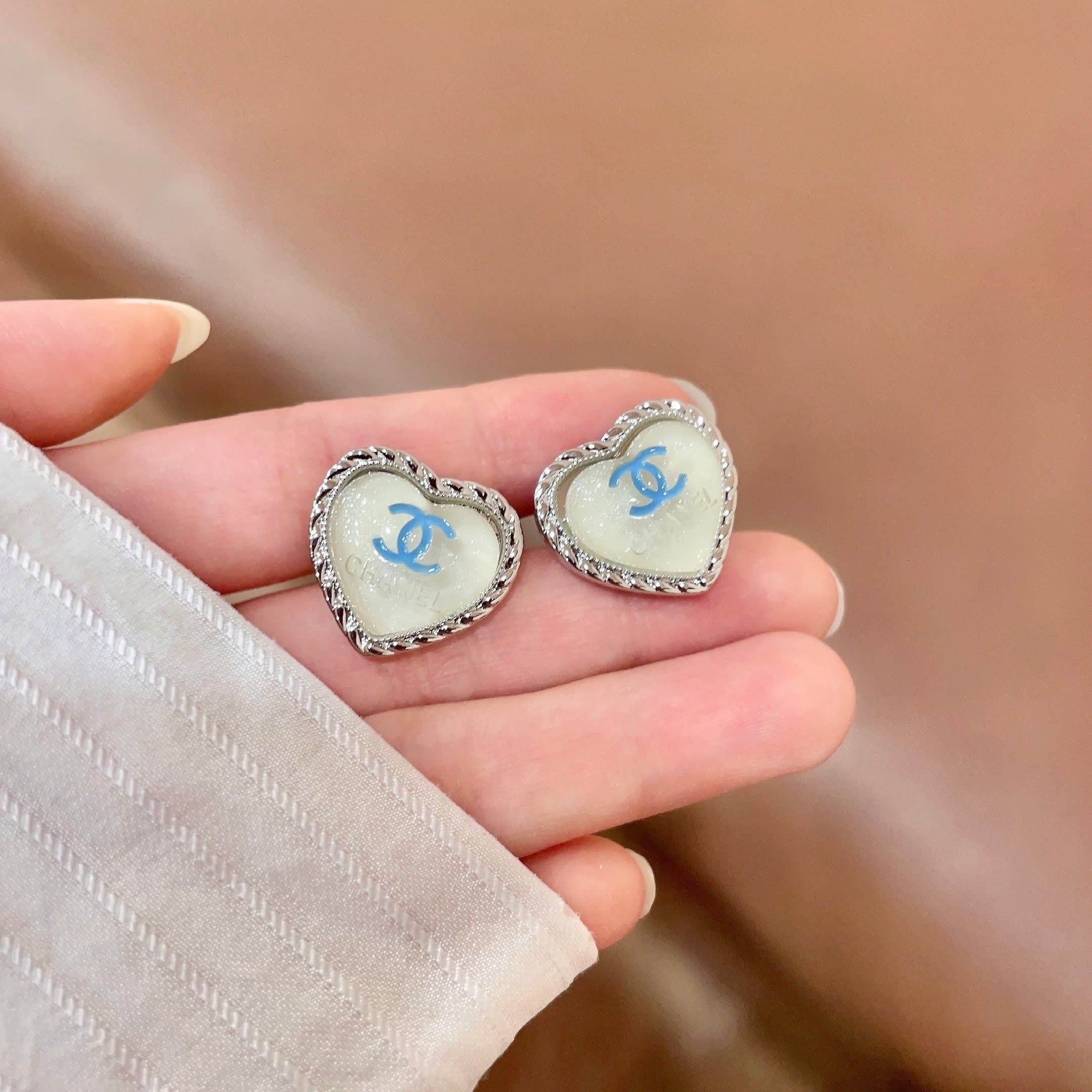 Chanel Heart-Shaped Earrings