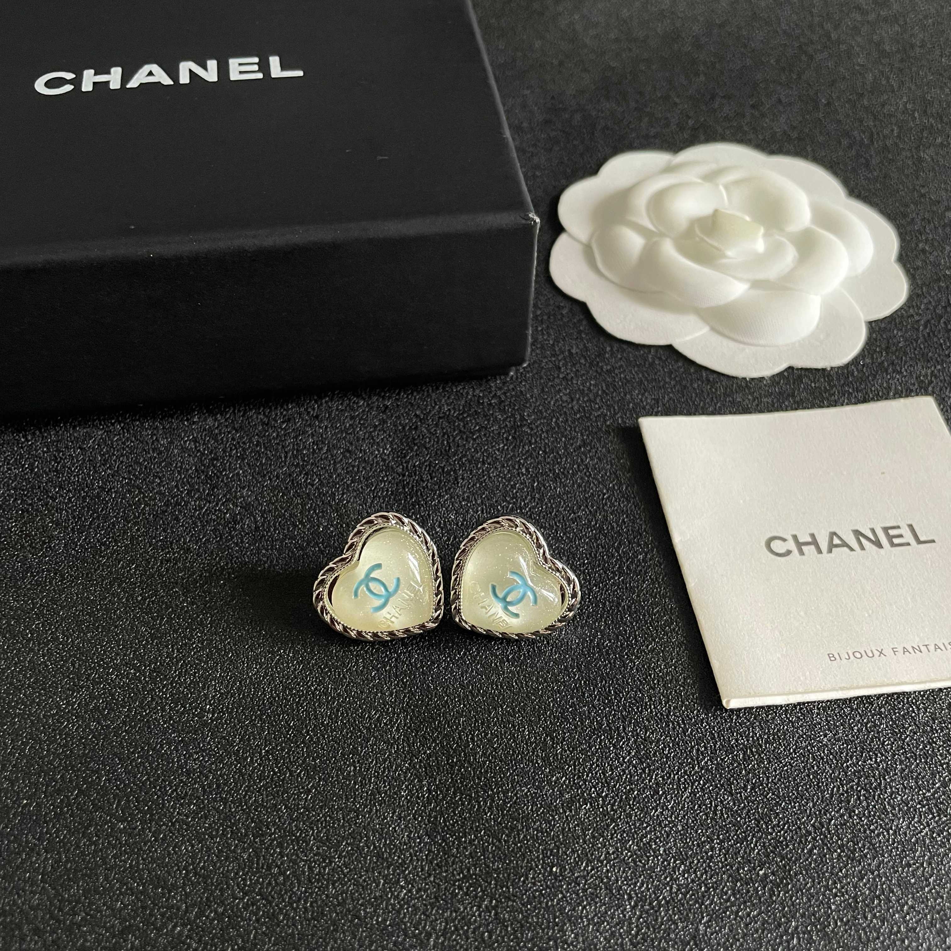 Chanel Heart-Shaped Earrings