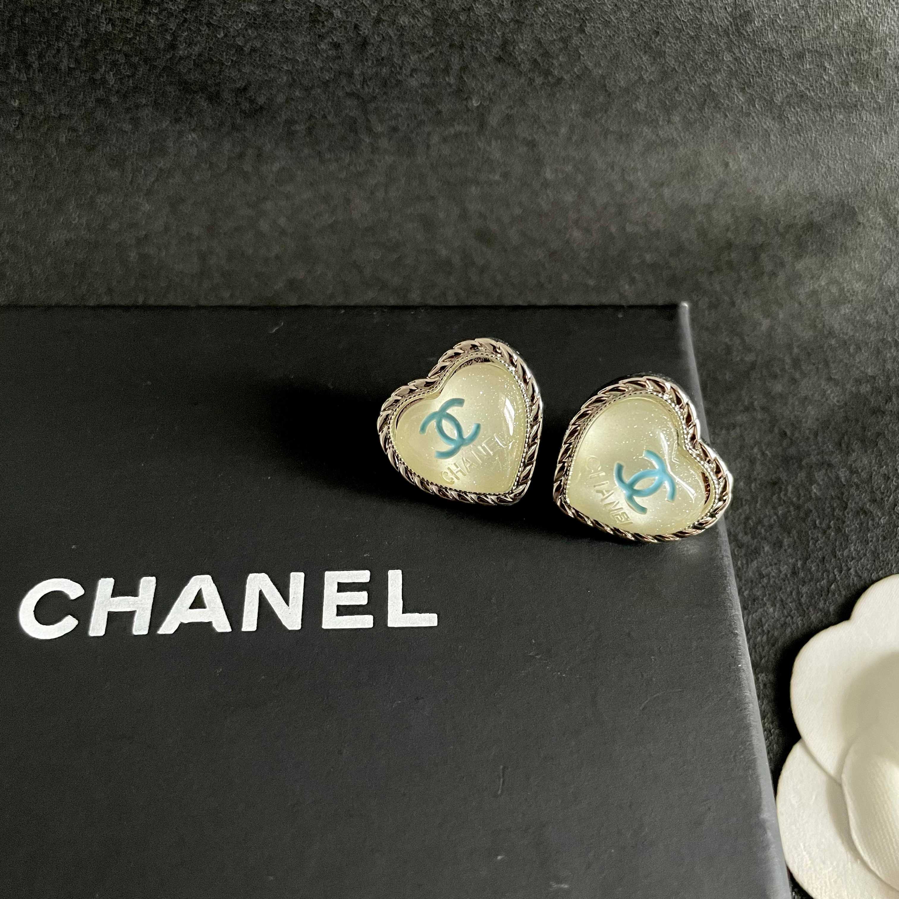 Chanel Heart-Shaped Earrings