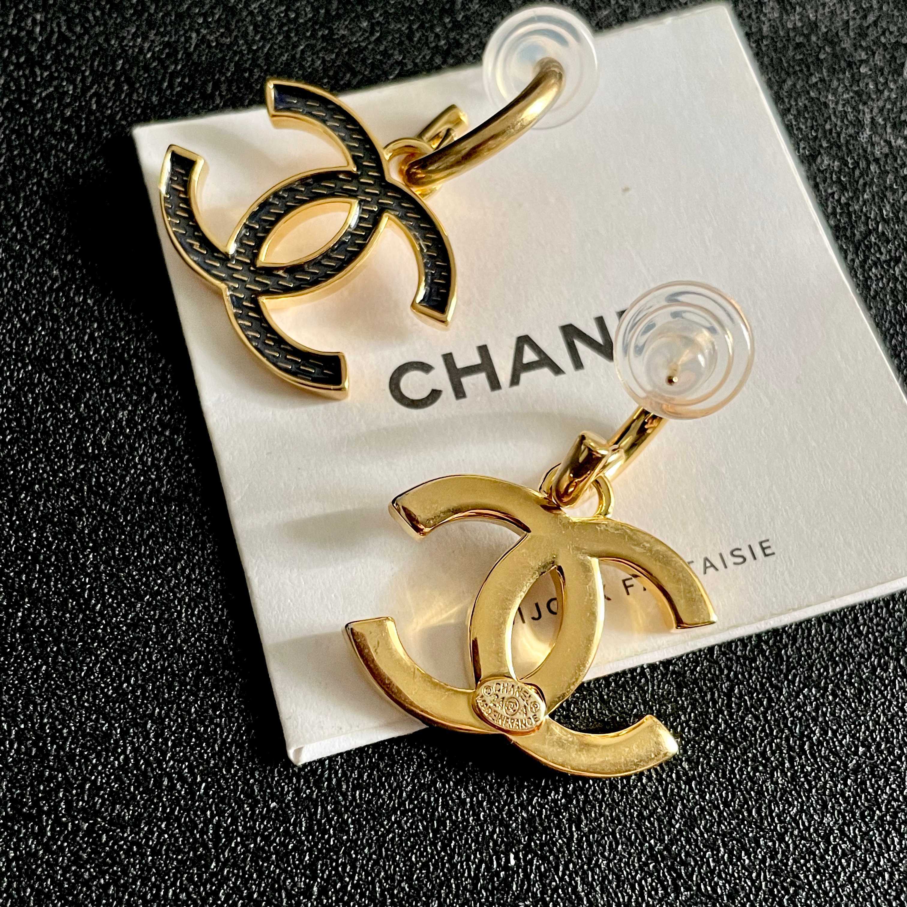 Chanel CC Logo Earrings
