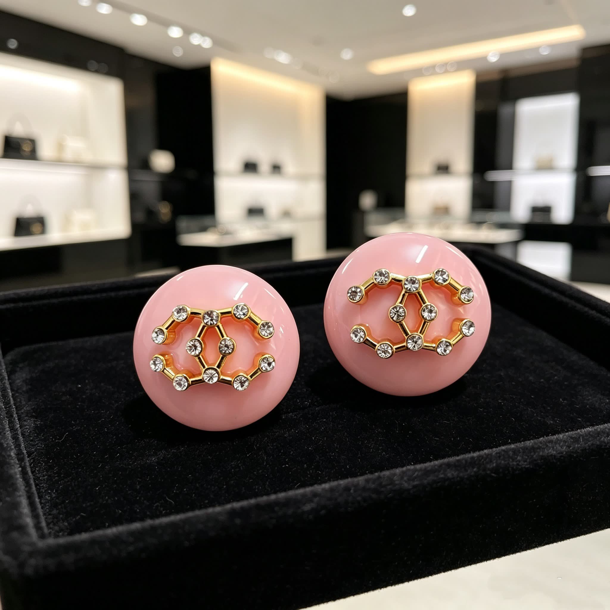 Chanel CC Logo Earrings