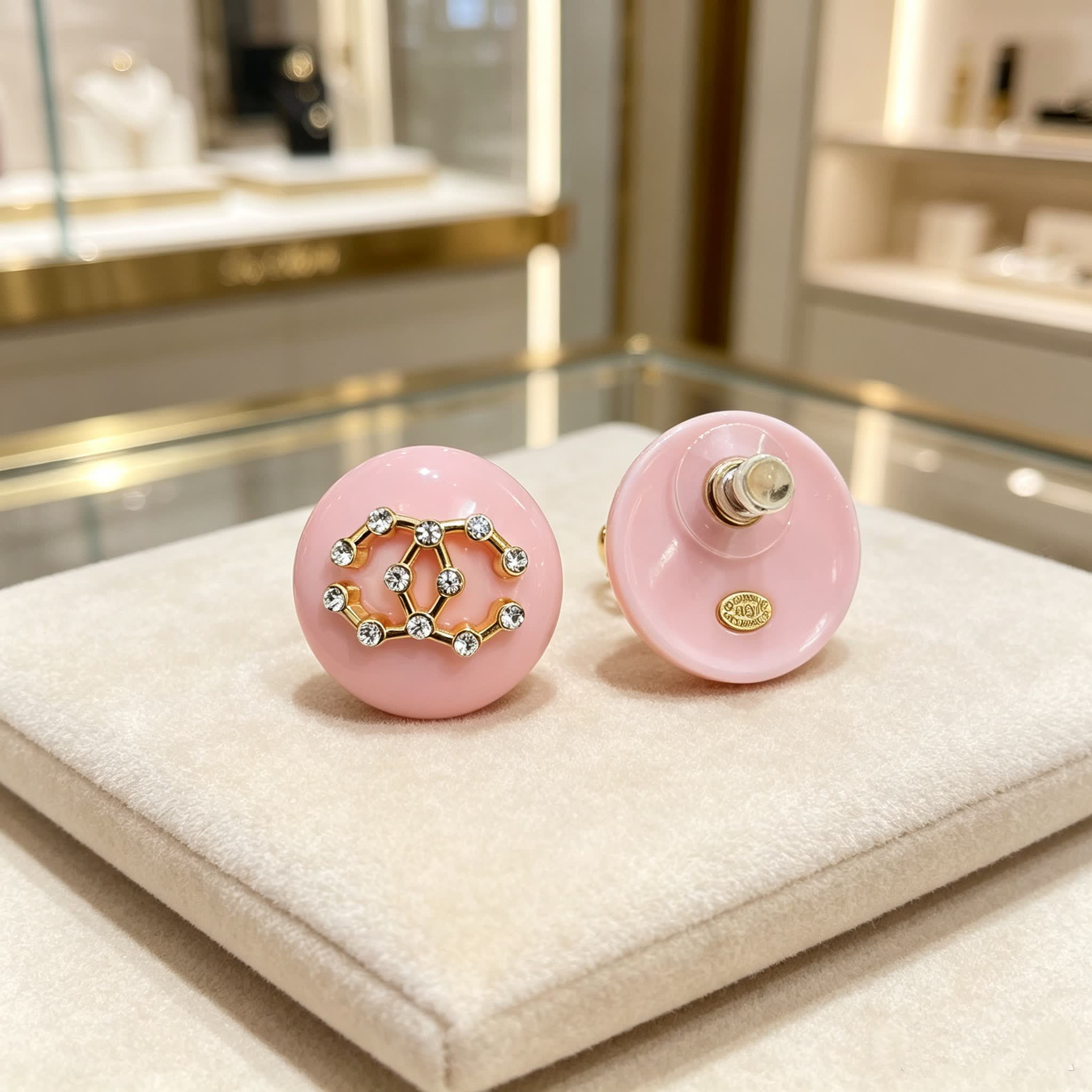 Chanel CC Logo Earrings