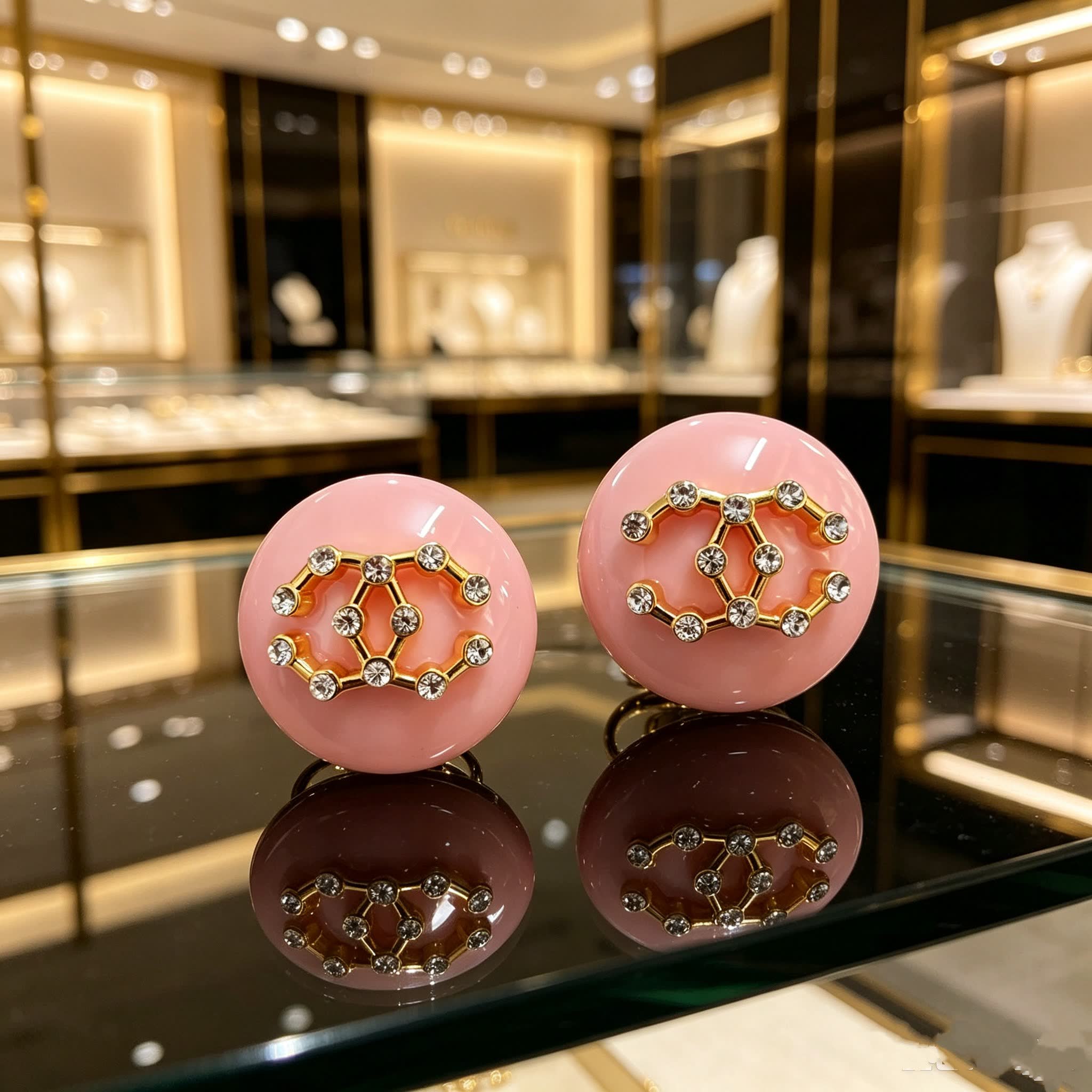 Chanel CC Logo Earrings