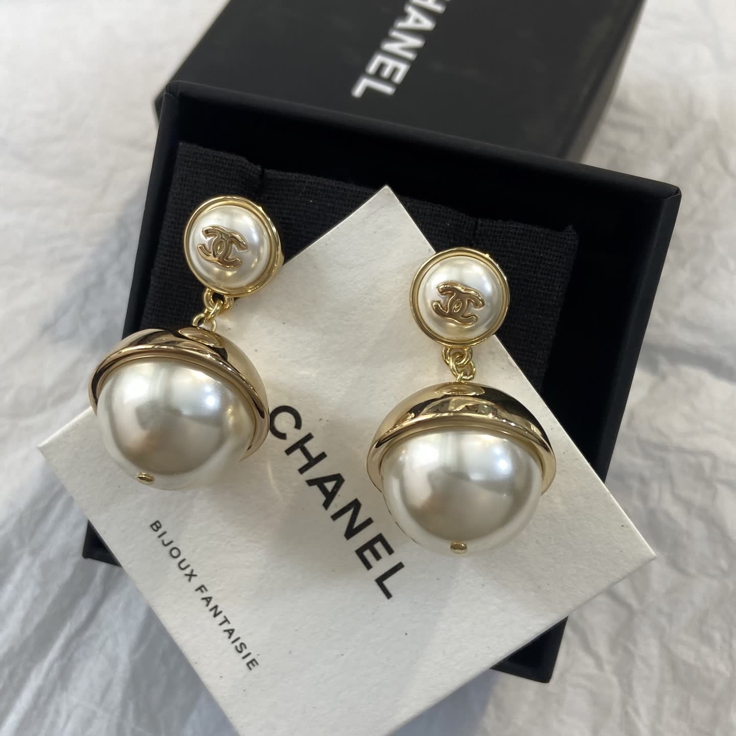 Chanel Pearl Earrings