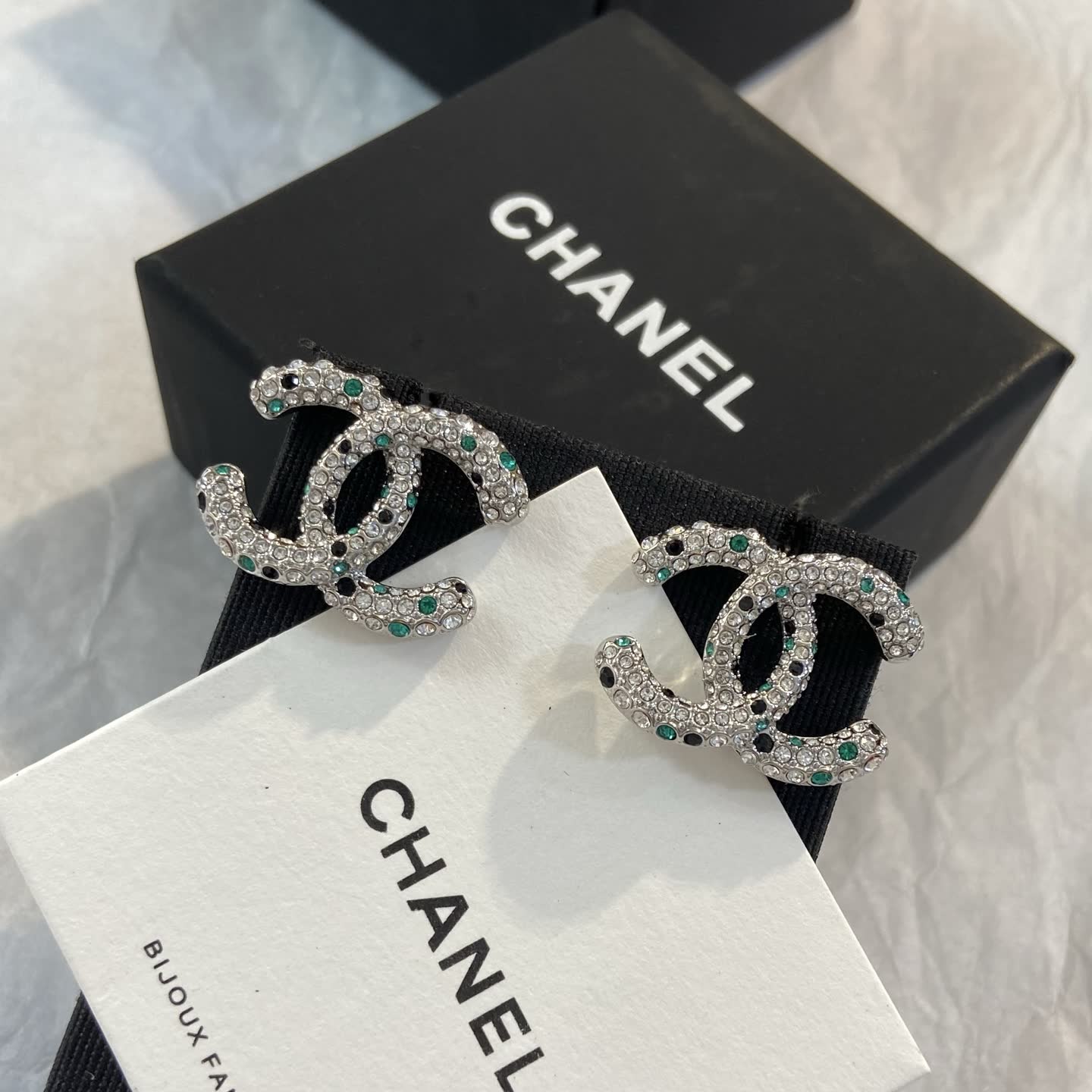 Chanel CC Logo Earrings