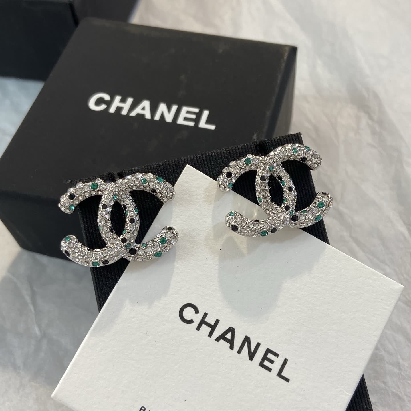 Chanel CC Logo Earrings