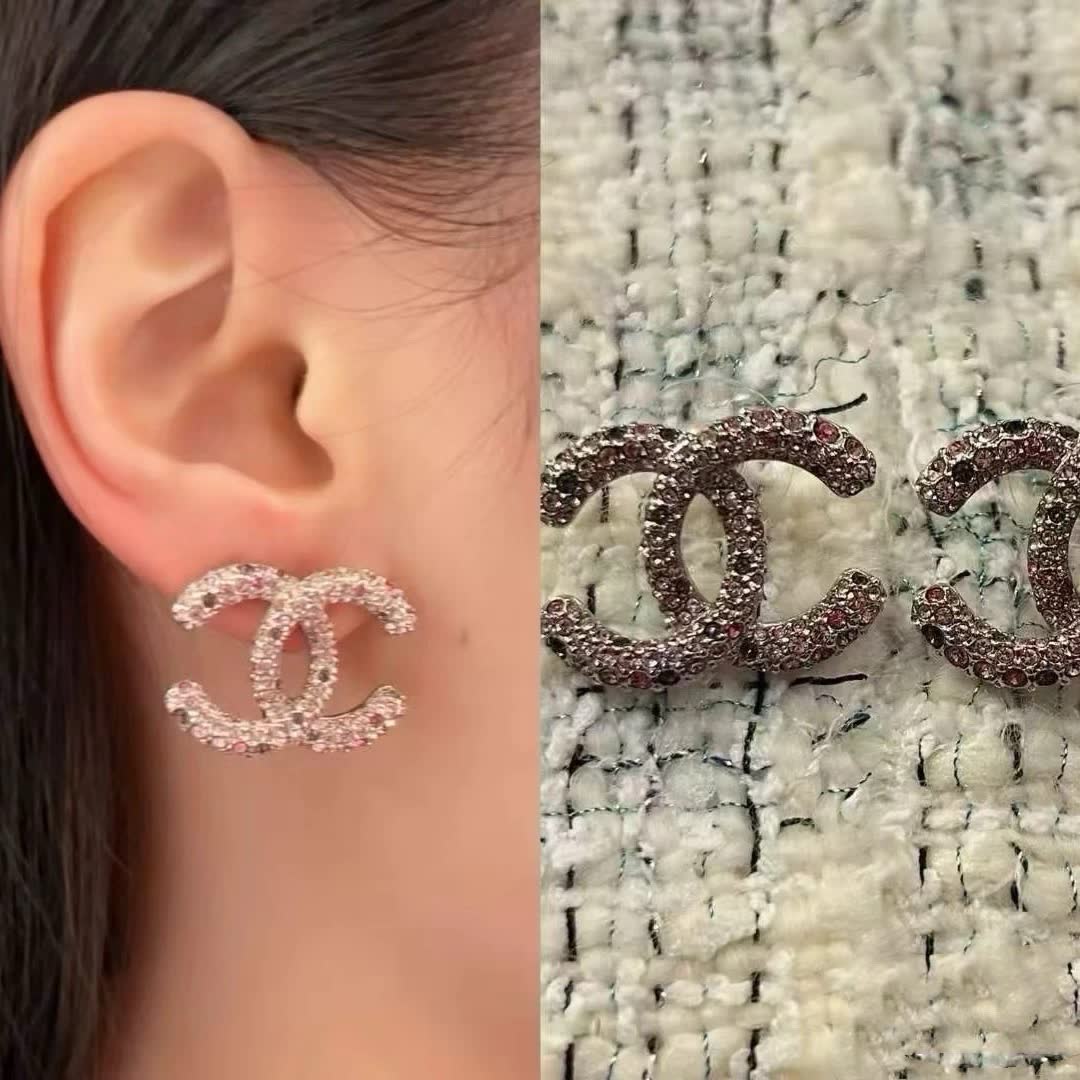 Chanel CC Logo Earrings