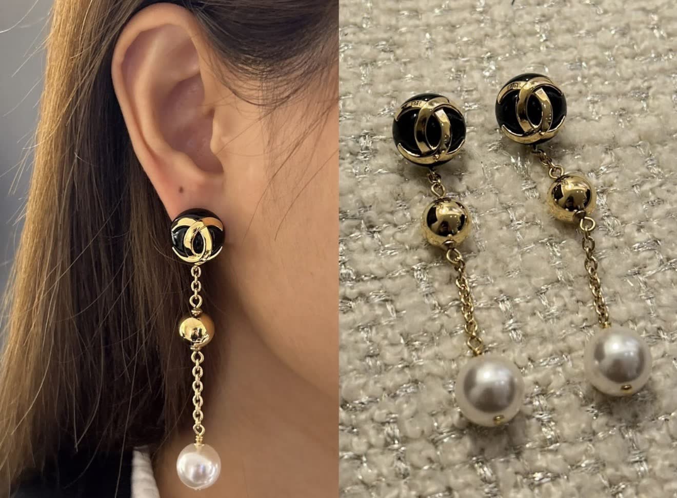 Chanel Bijoux Fantaisie Pearl Earrings