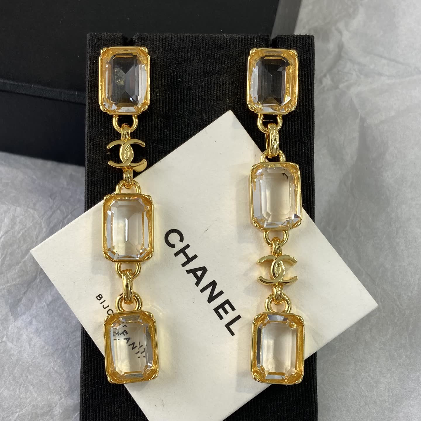 Chanel Crystal Drop Earrings Chanel Crystal Drop Earrings