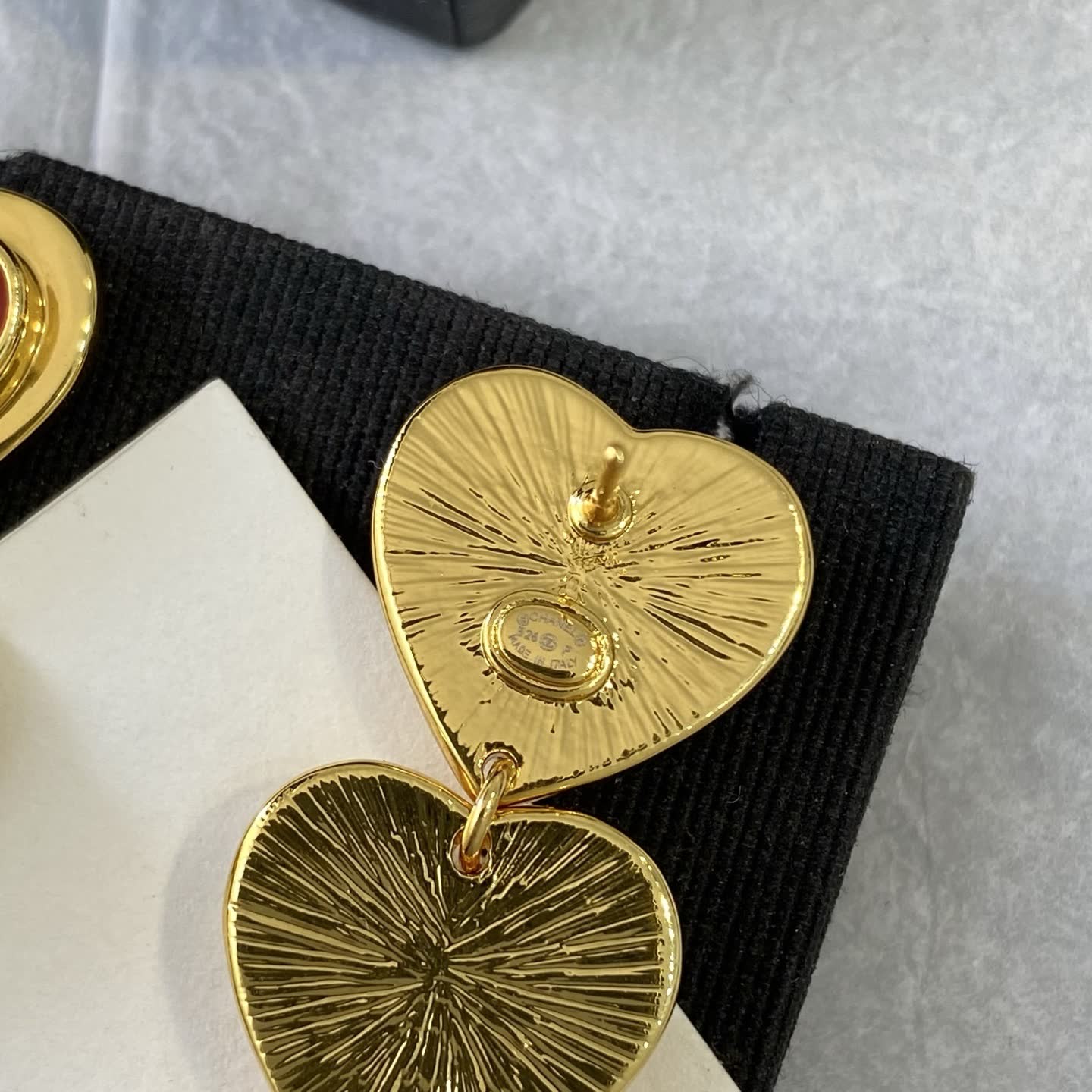 Chanel Triple Heart Earrings