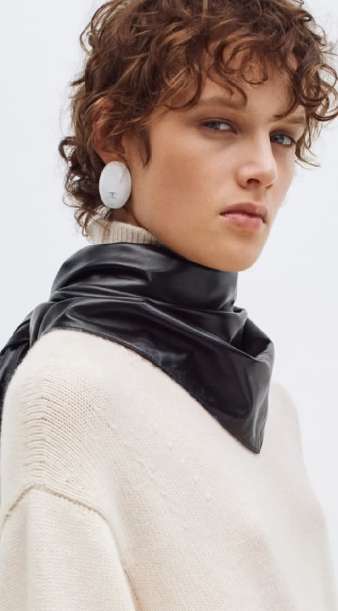 Chanel White Earrings