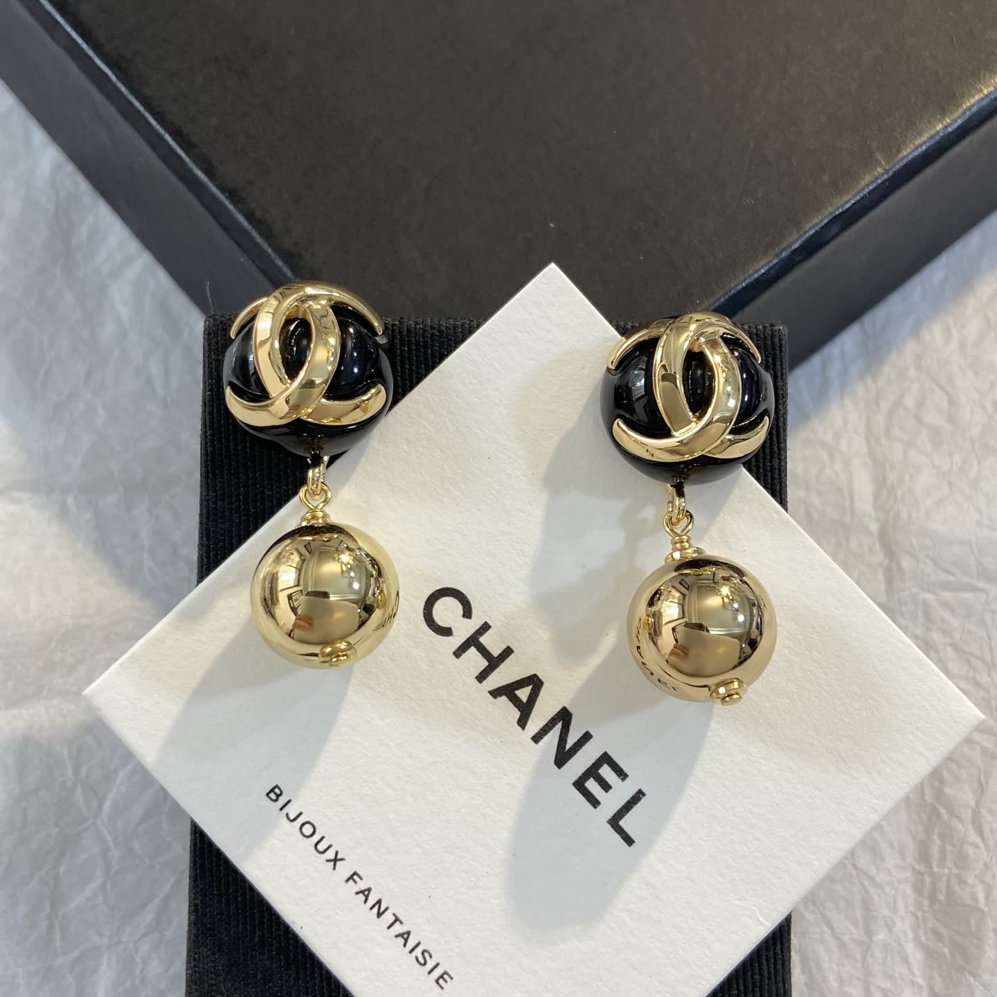 Chanel CC Pearl Earrings