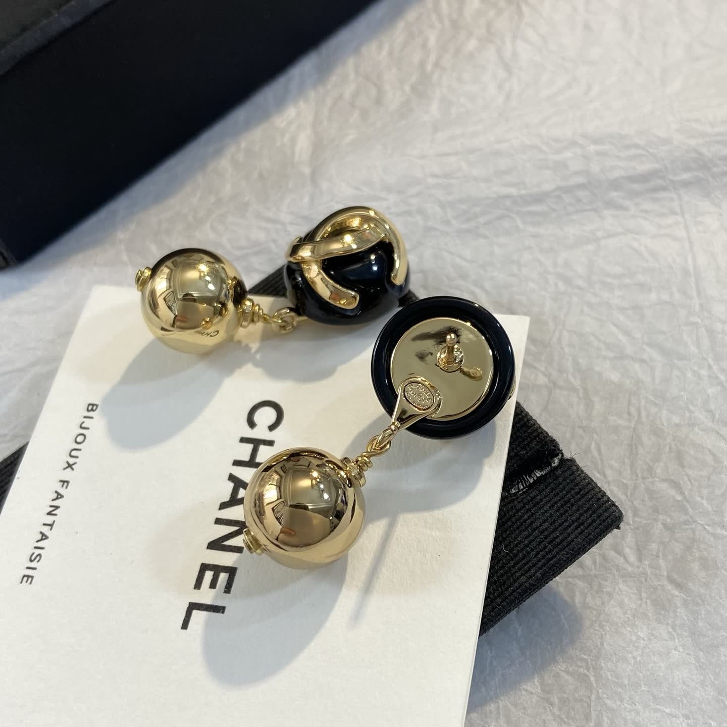 Chanel CC Pearl Earrings