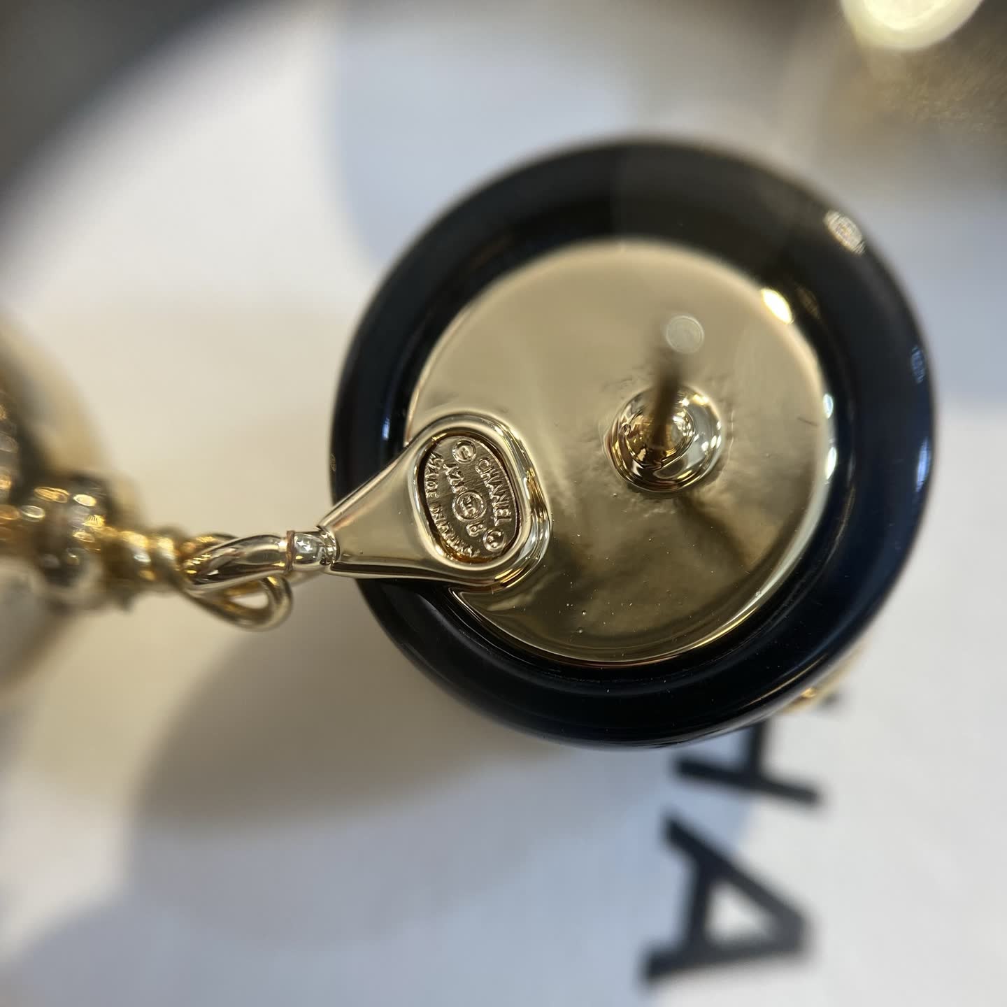 Chanel CC Pearl Earrings