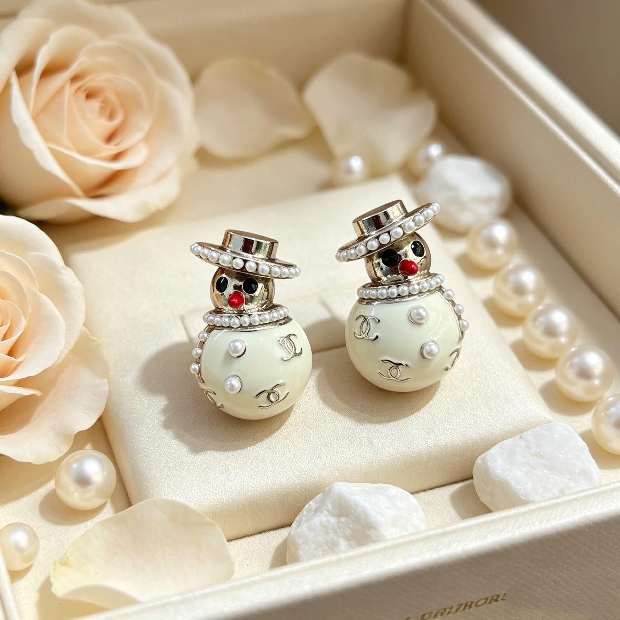 Chanel Pearl Earrings