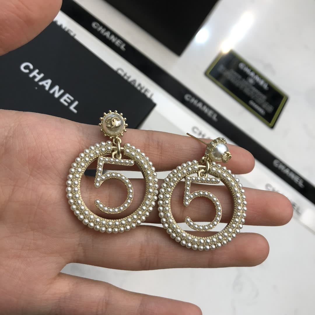 Chanel Number 5 Earrings Chanel Number 5 Earrings