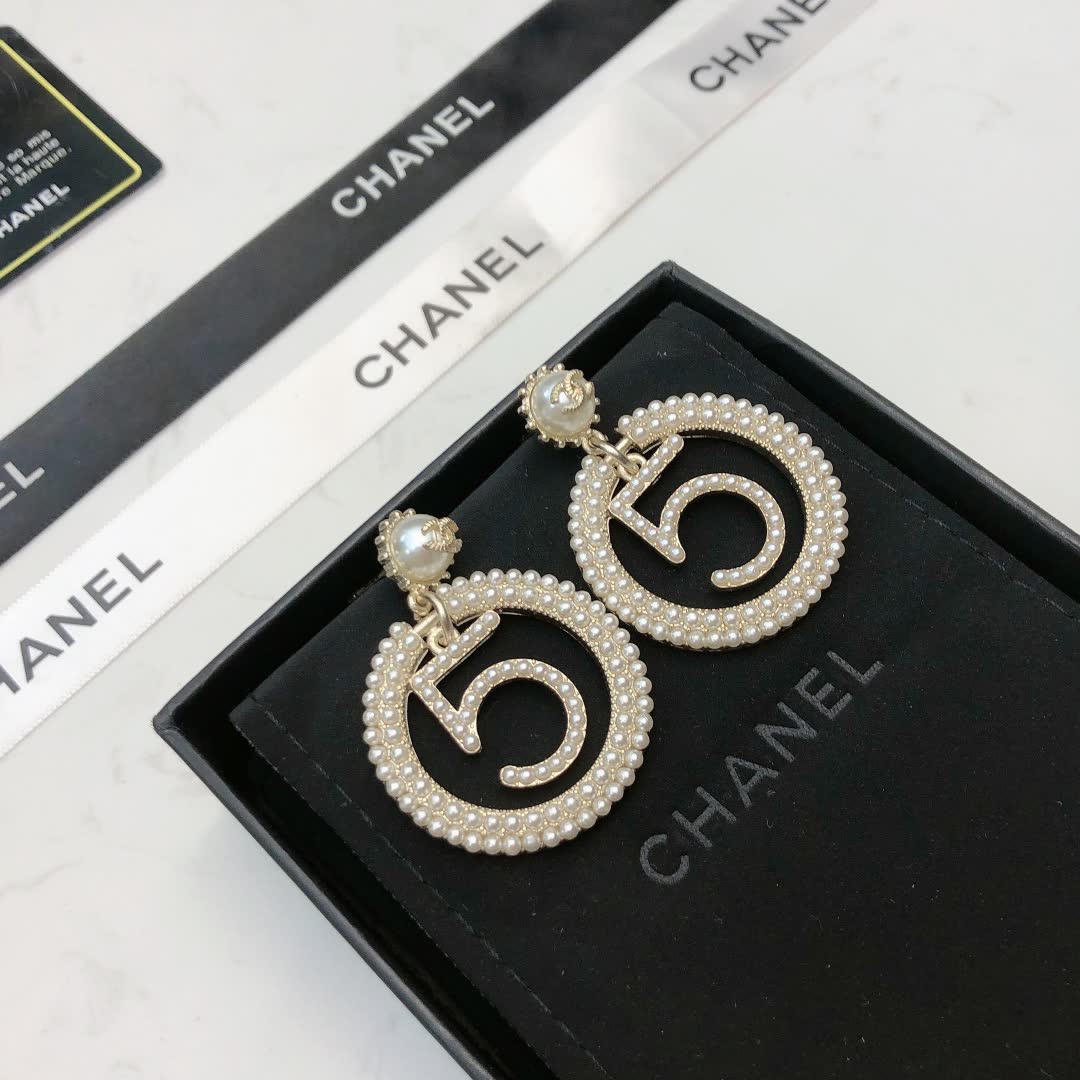 Chanel Number 5 Earrings