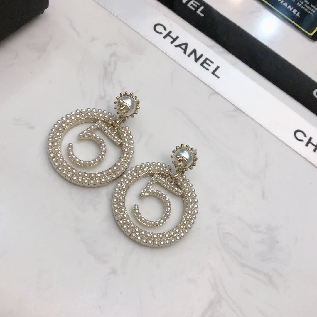Chanel Number 5 Earrings
