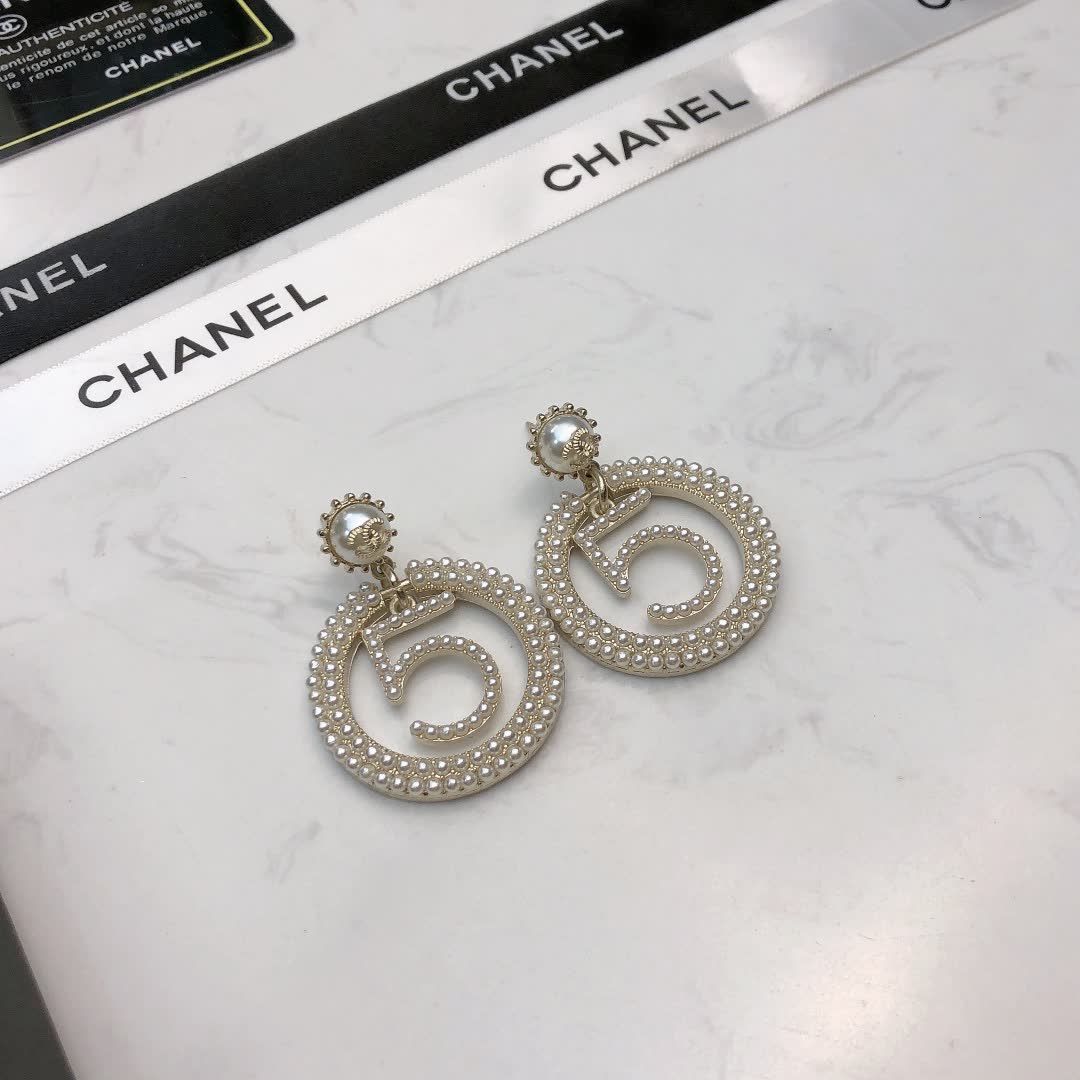 Chanel Number 5 Earrings