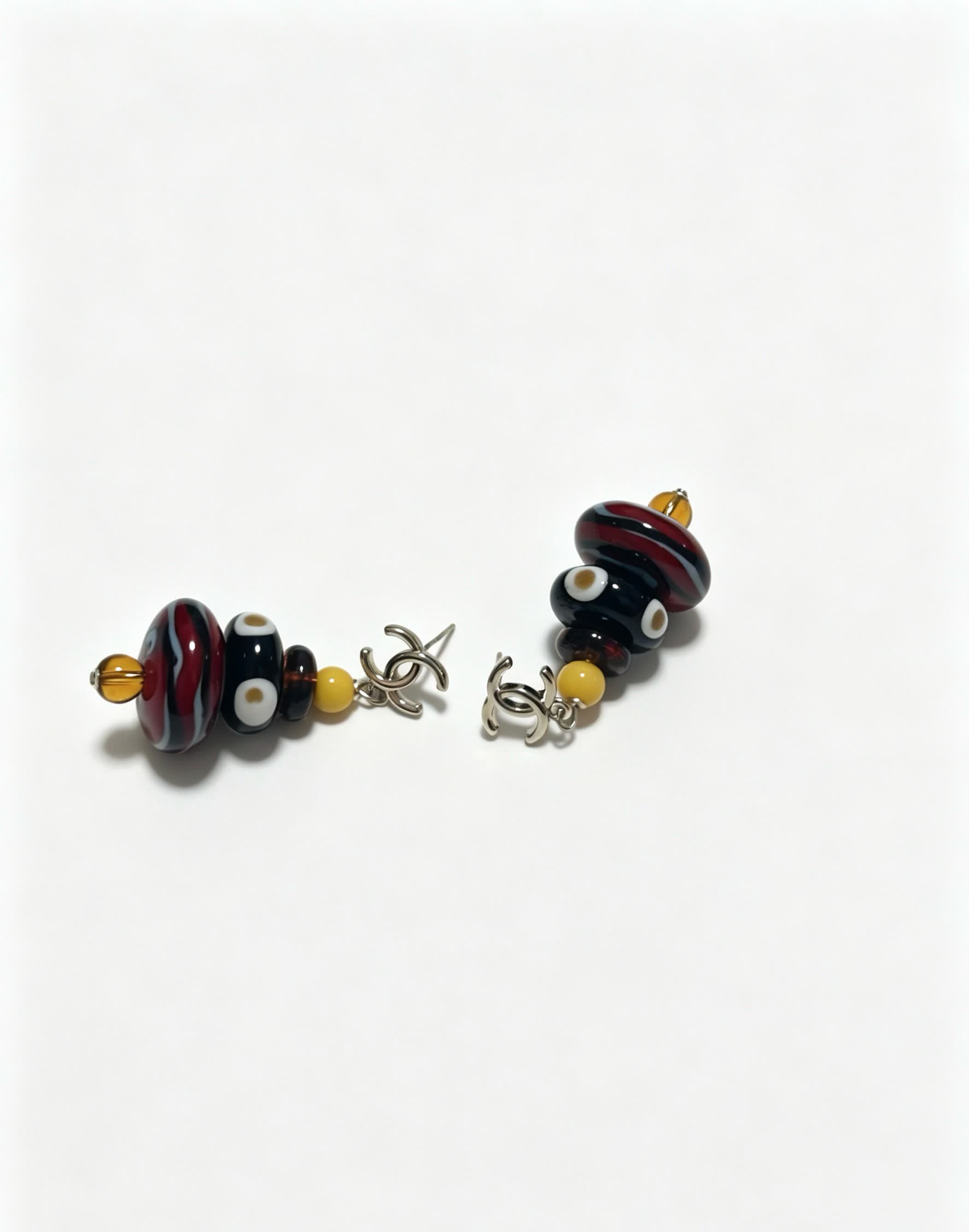 Chanel Multicolored Beaded Earrings