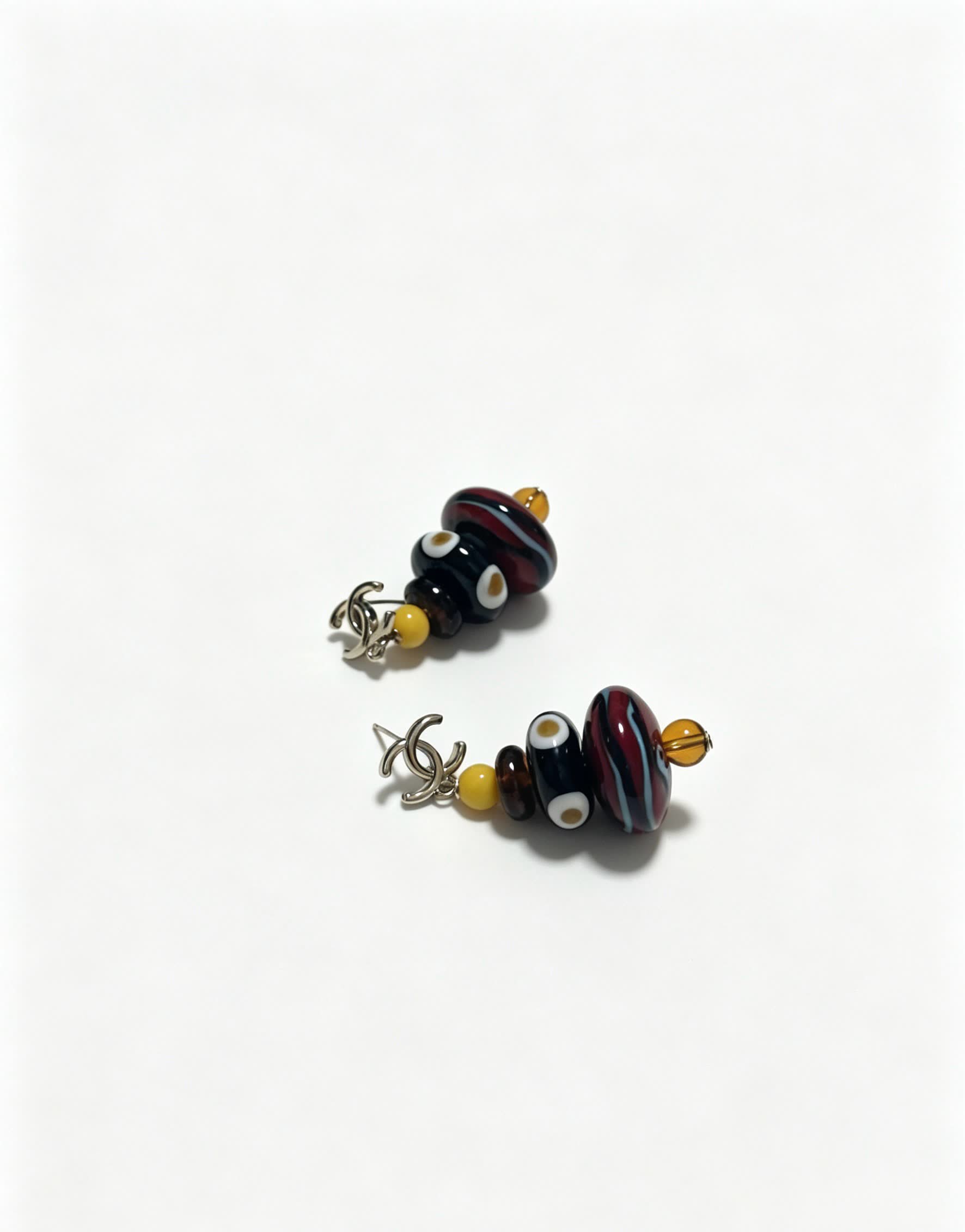 Chanel Multicolored Beaded Earrings