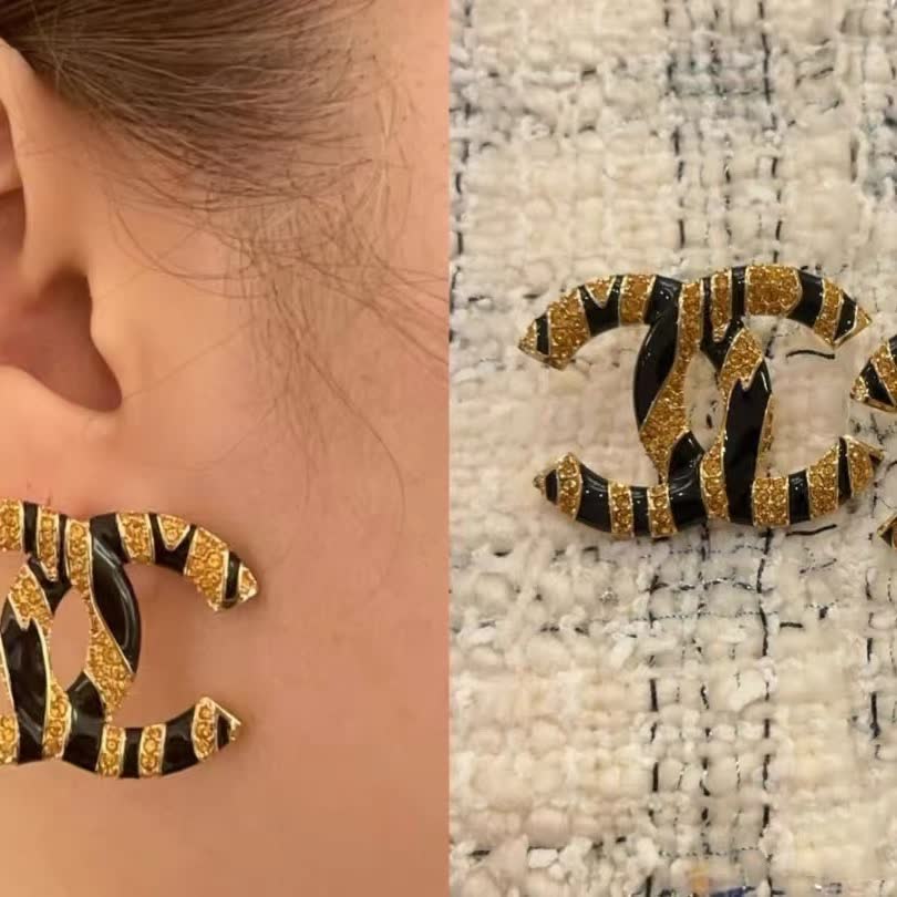 Chanel CC Logo Clip-on Earrings