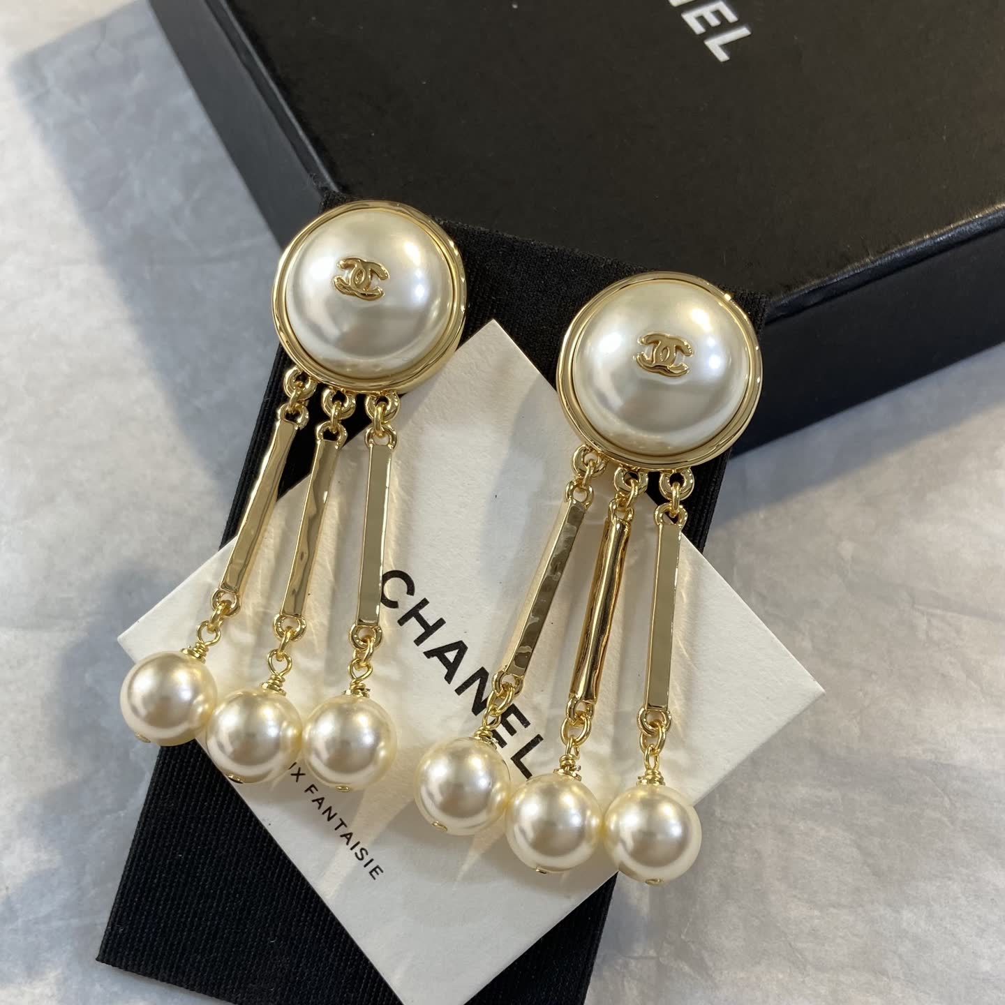 Chanel Pearl Earrings
