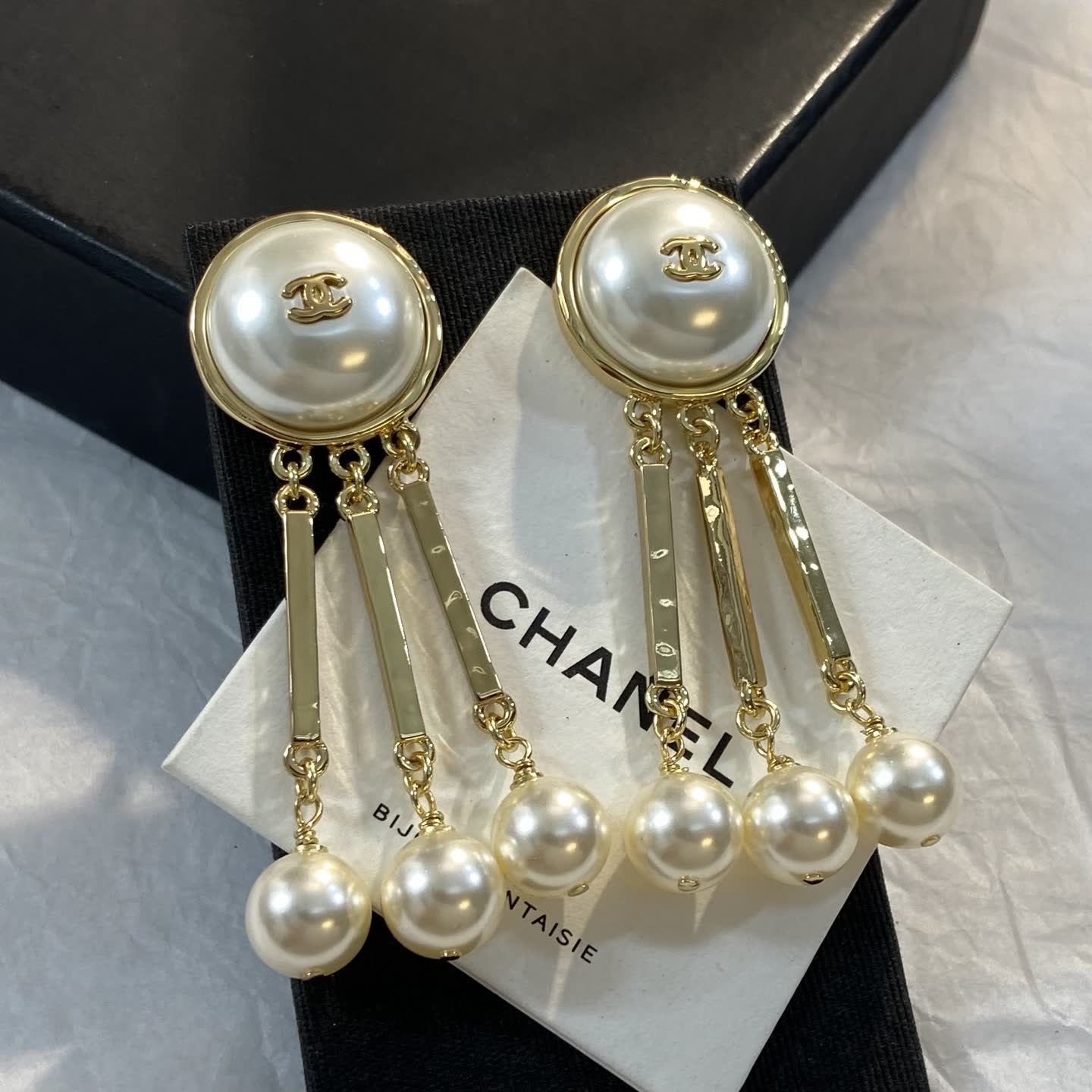 Chanel Pearl Drop Earrings