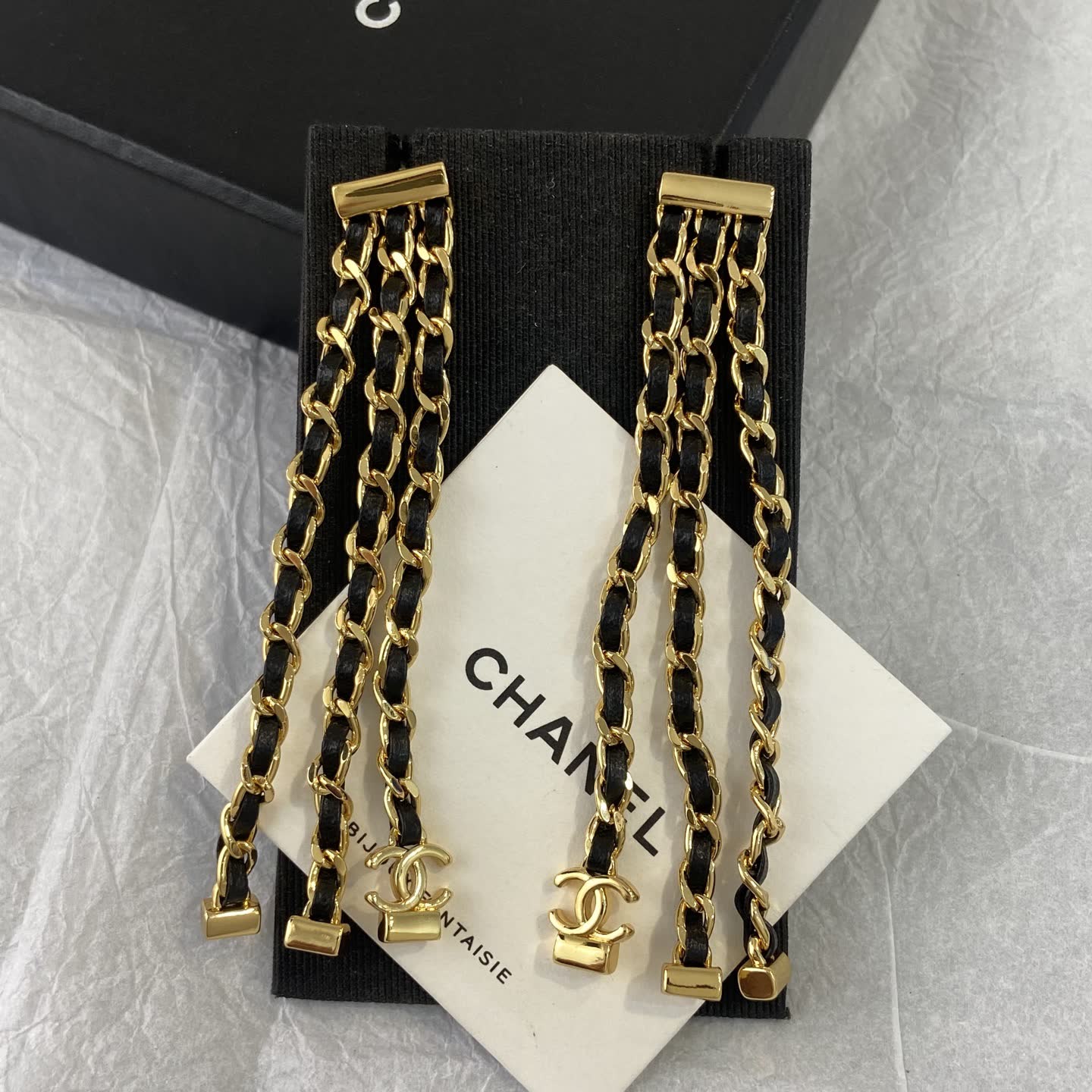 Chanel Gold Chain Earrings Chanel Gold Chain Earrings
