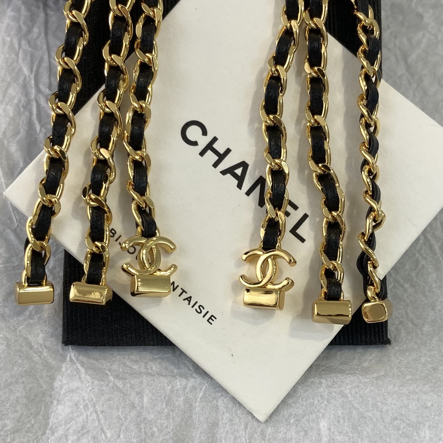 Chanel Gold Chain Earrings