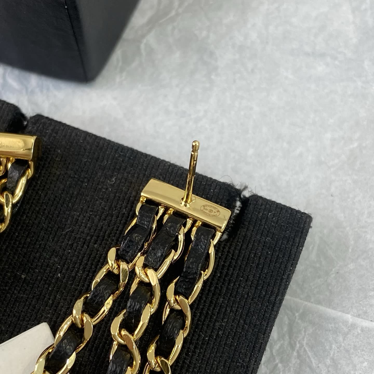 Chanel Gold Chain Earrings