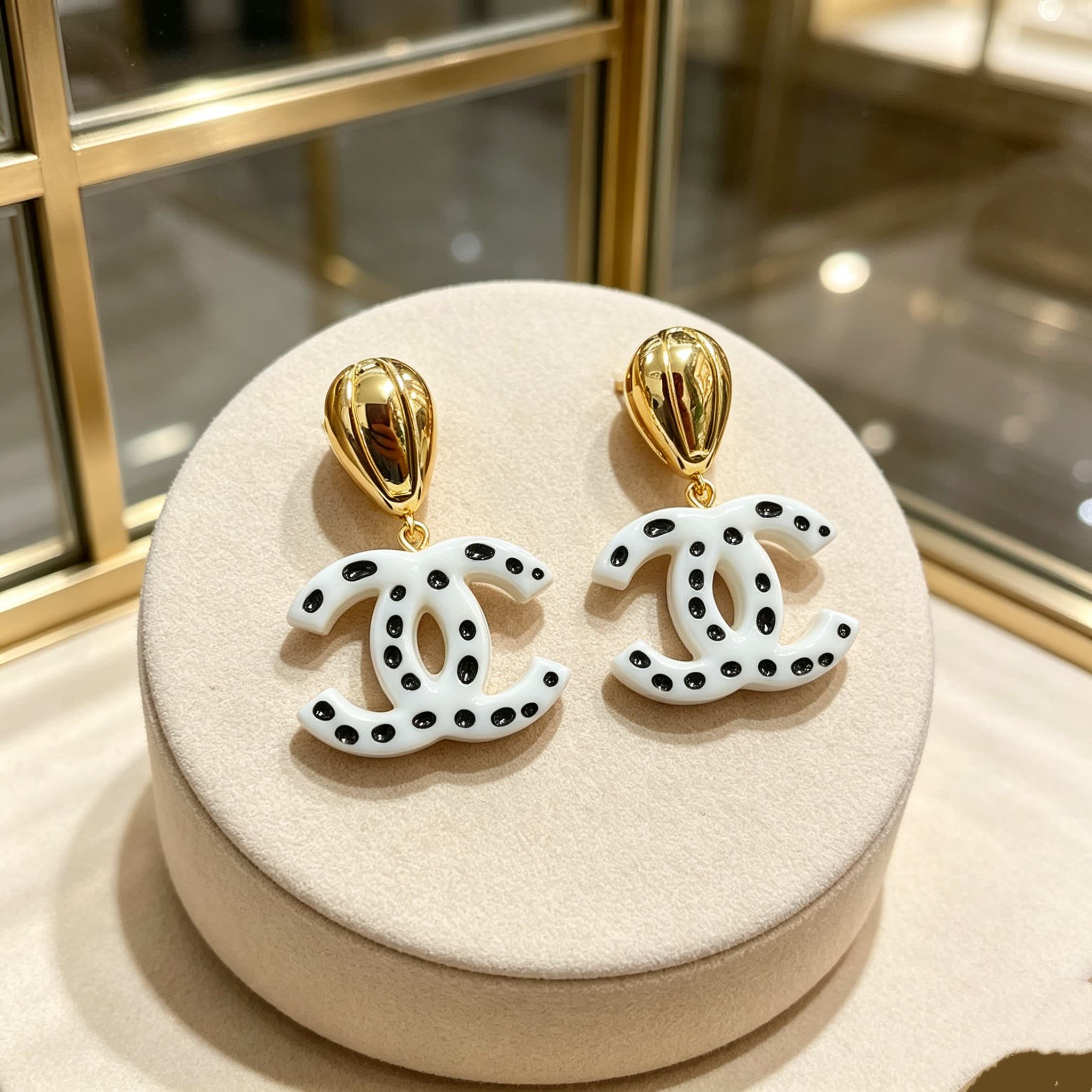 Chanel CC Logo Earrings