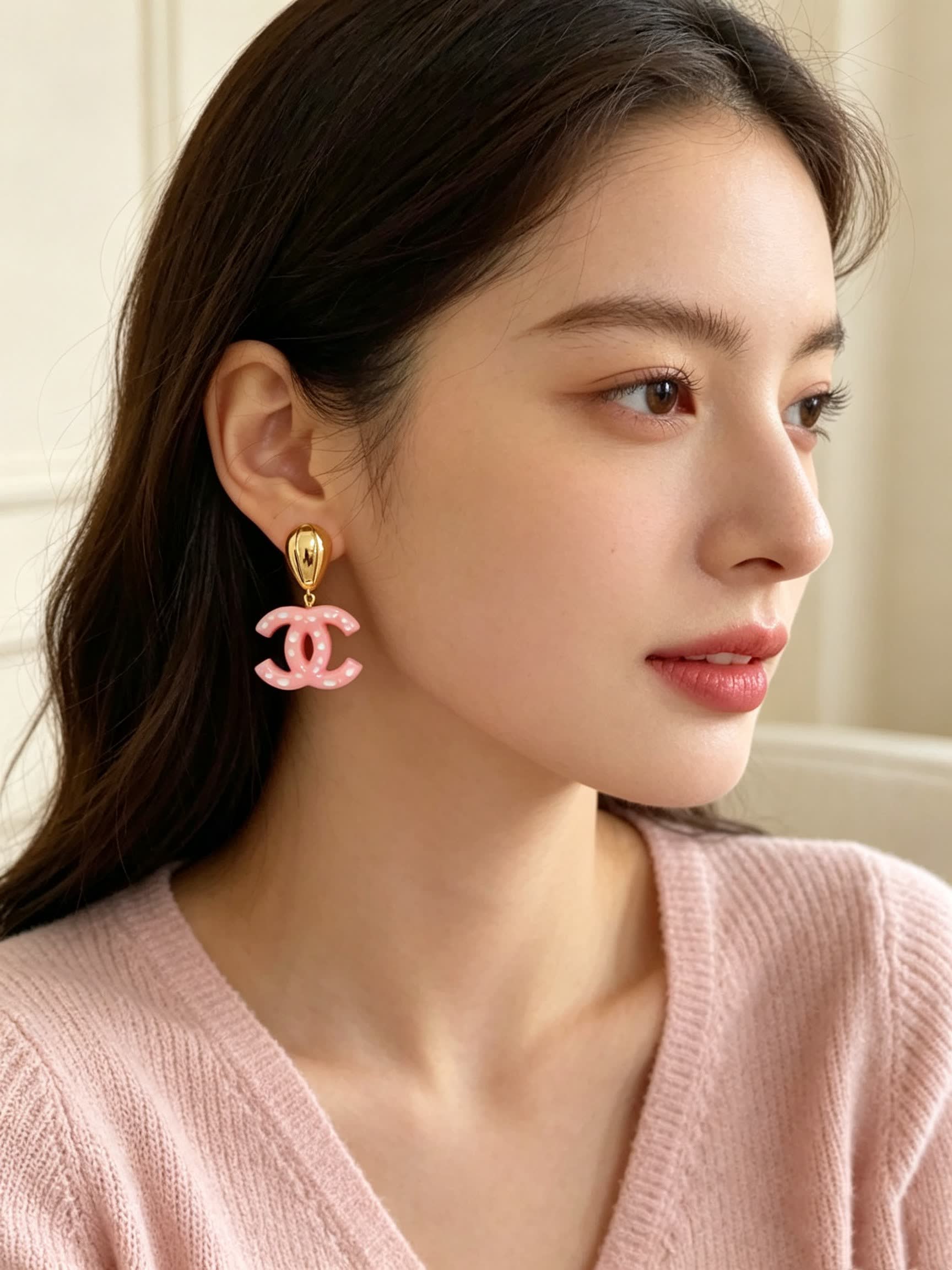 Chanel CC Logo Earrings