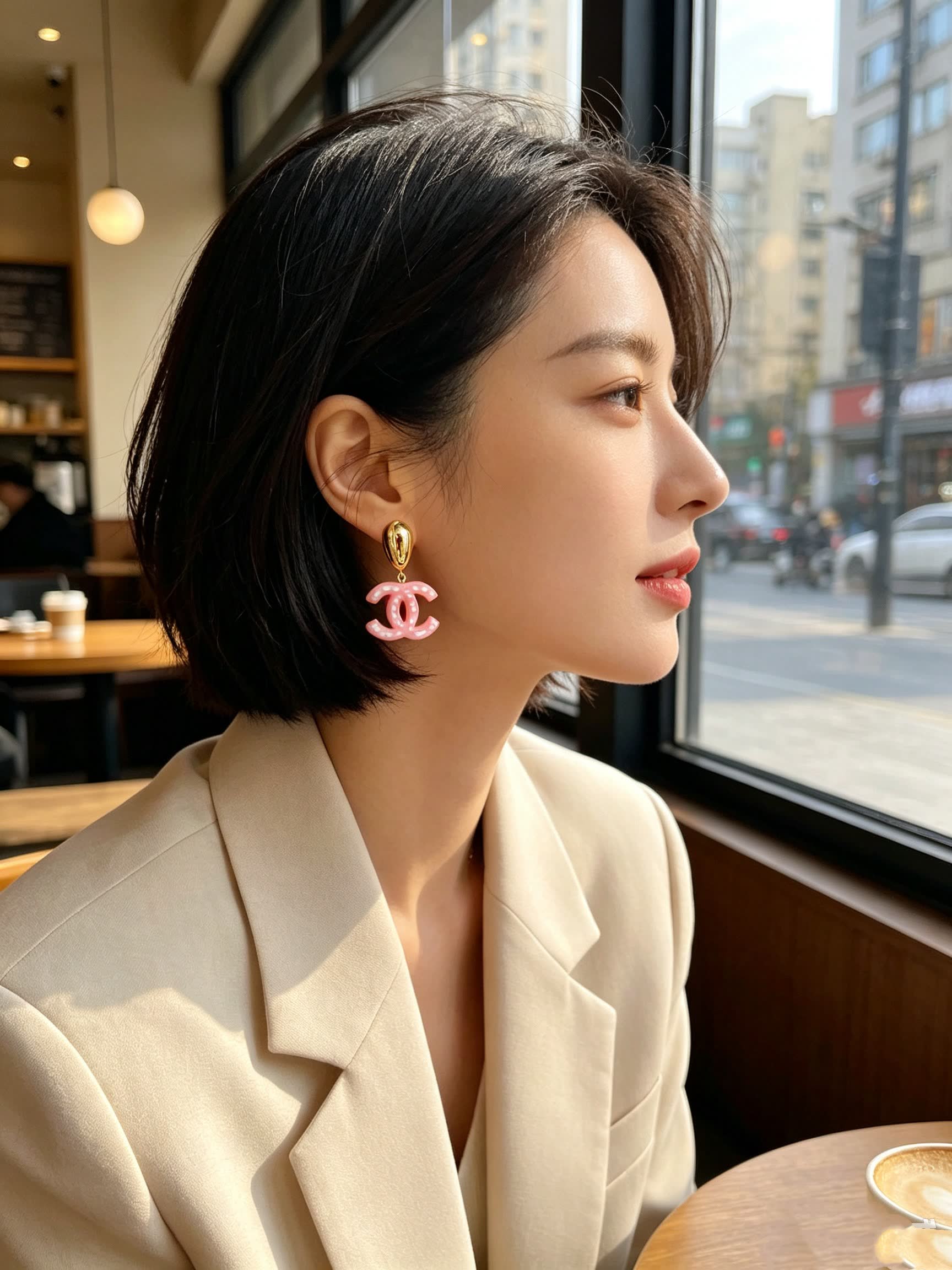 Chanel CC Logo Earrings