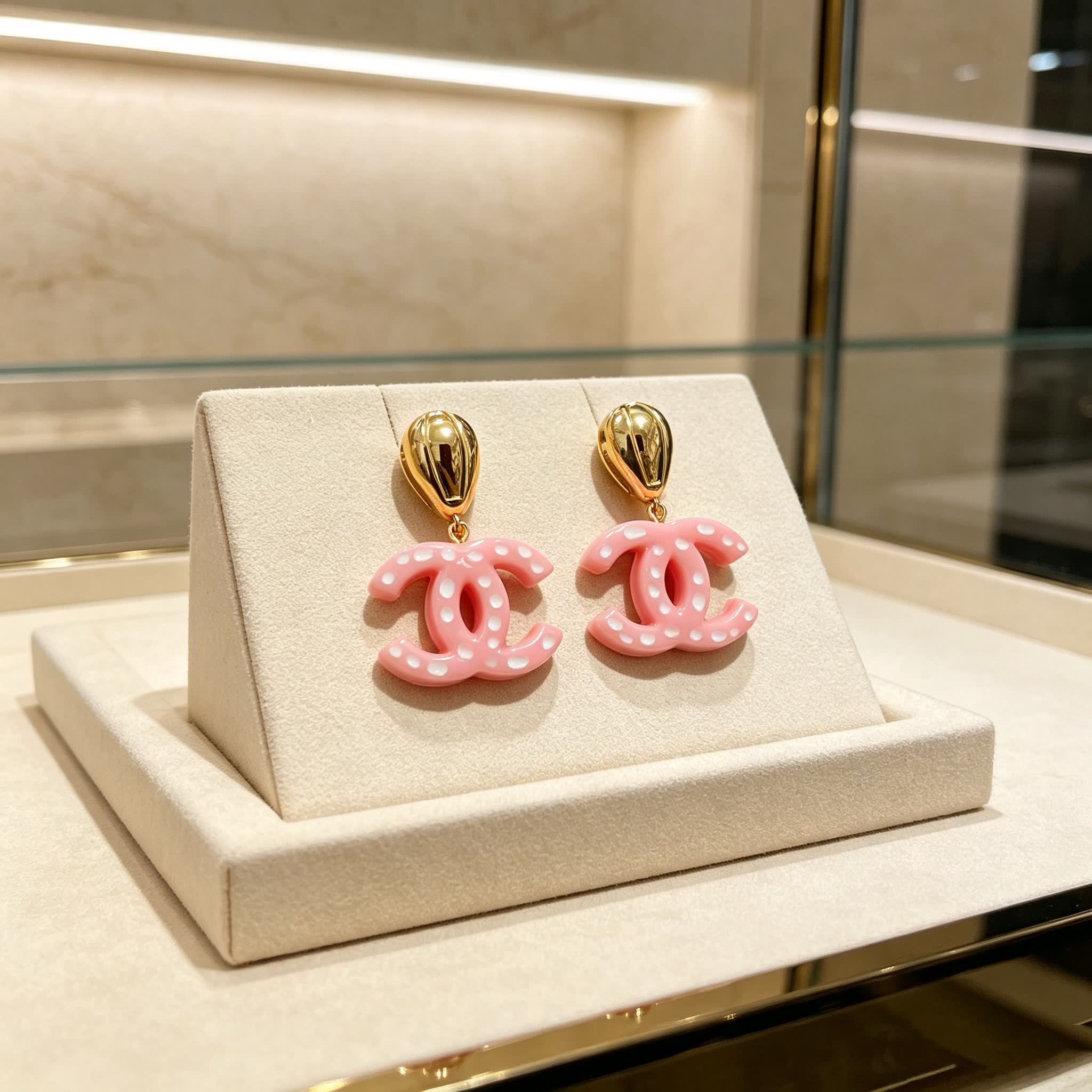 Chanel CC Logo Earrings