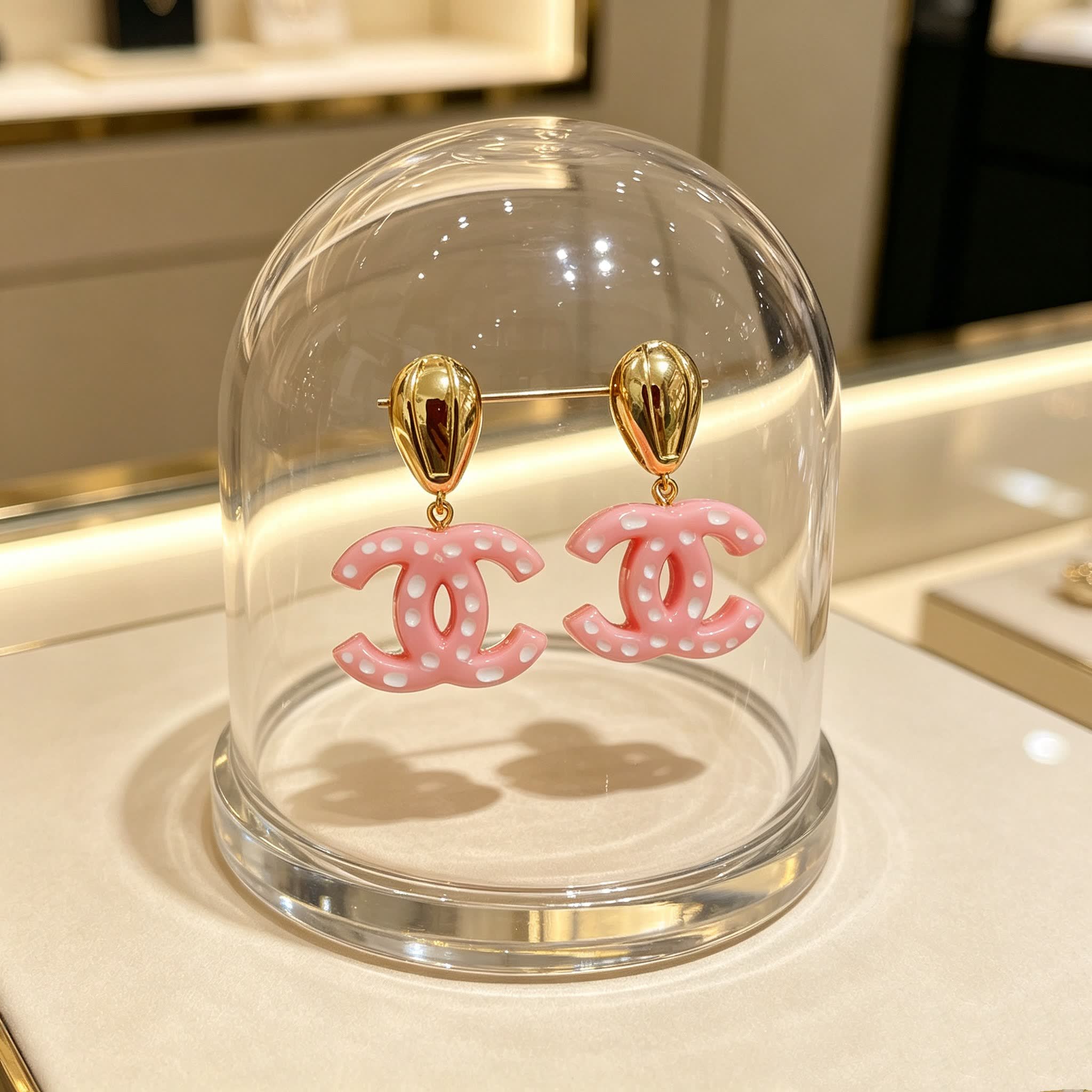 Chanel CC Logo Earrings