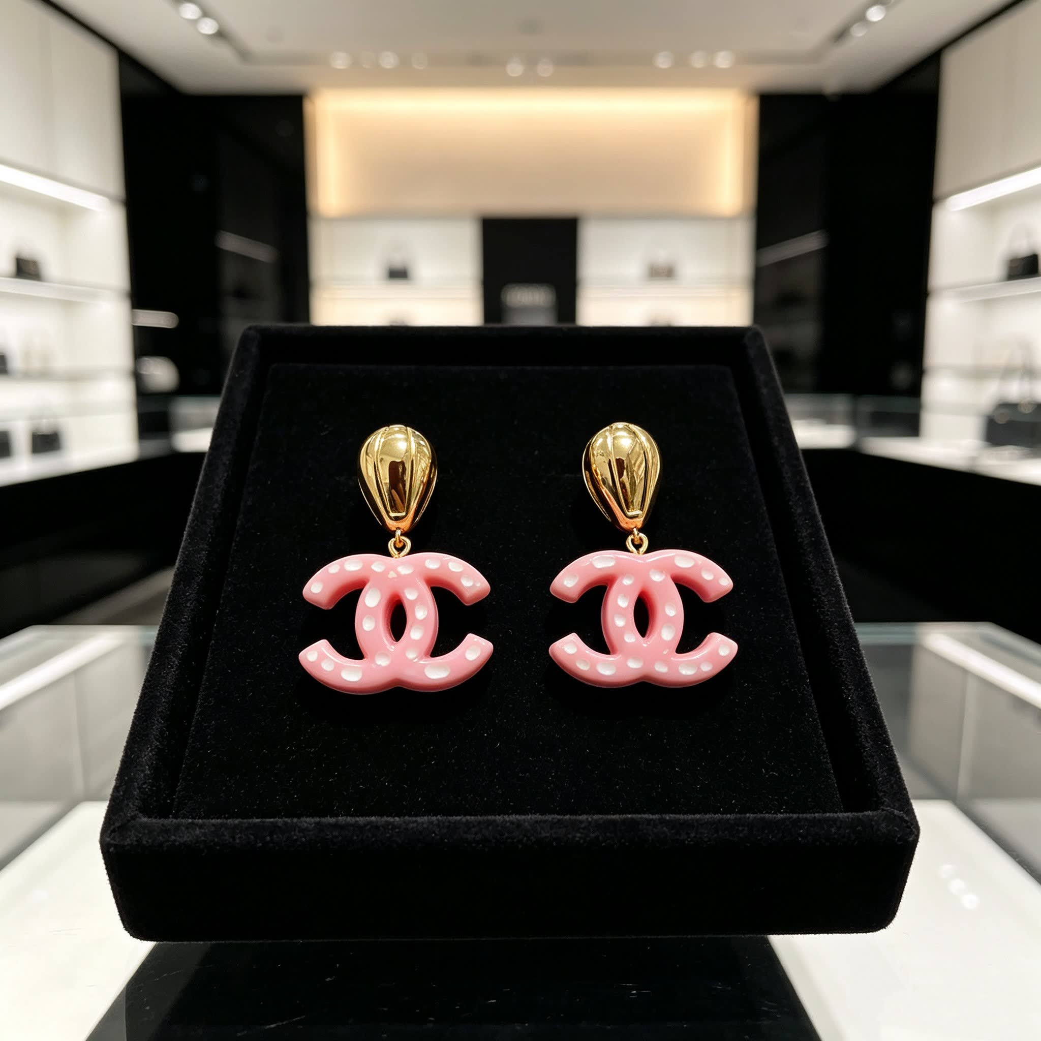 Chanel CC Logo Earrings