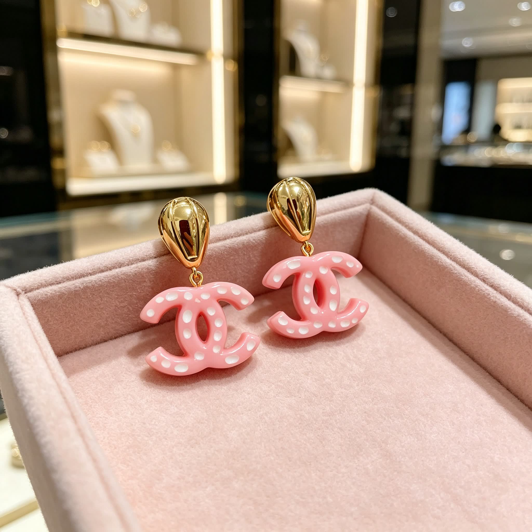 Chanel CC Logo Earrings