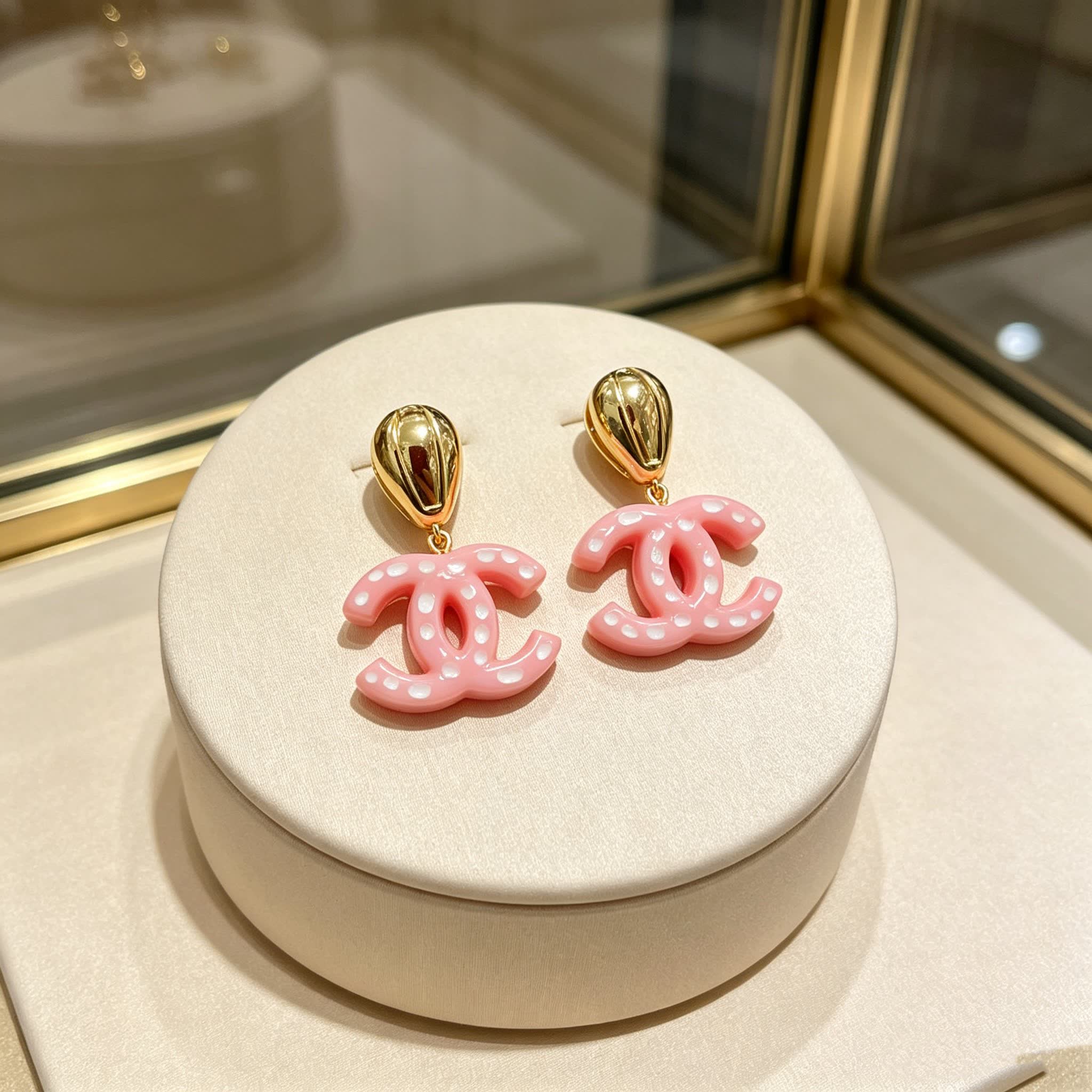 Chanel CC Logo Earrings